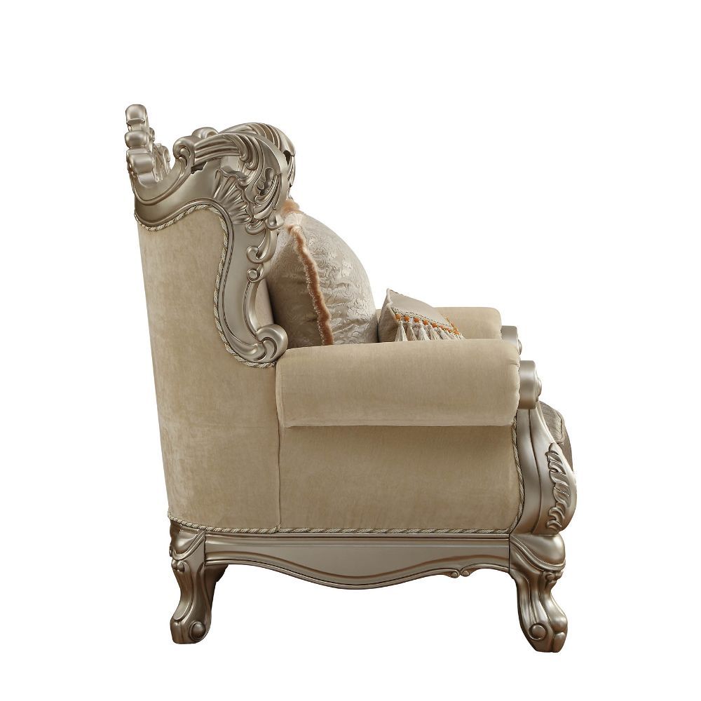 Ranita - Chair With 2 Pillows - Fabric & Champagne, beige, view 6