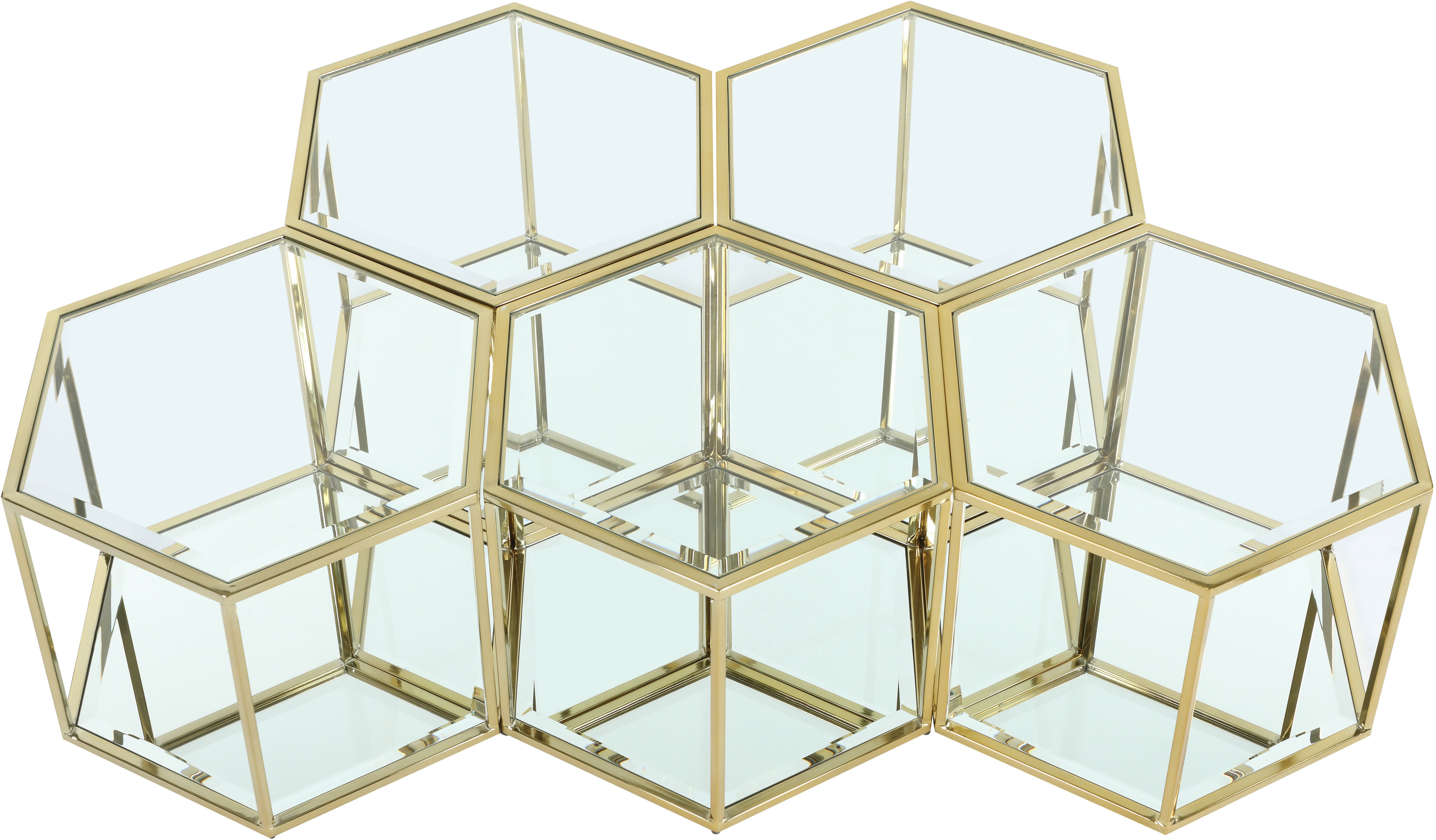 Sei - Coffee Table 5 Piece - Gold