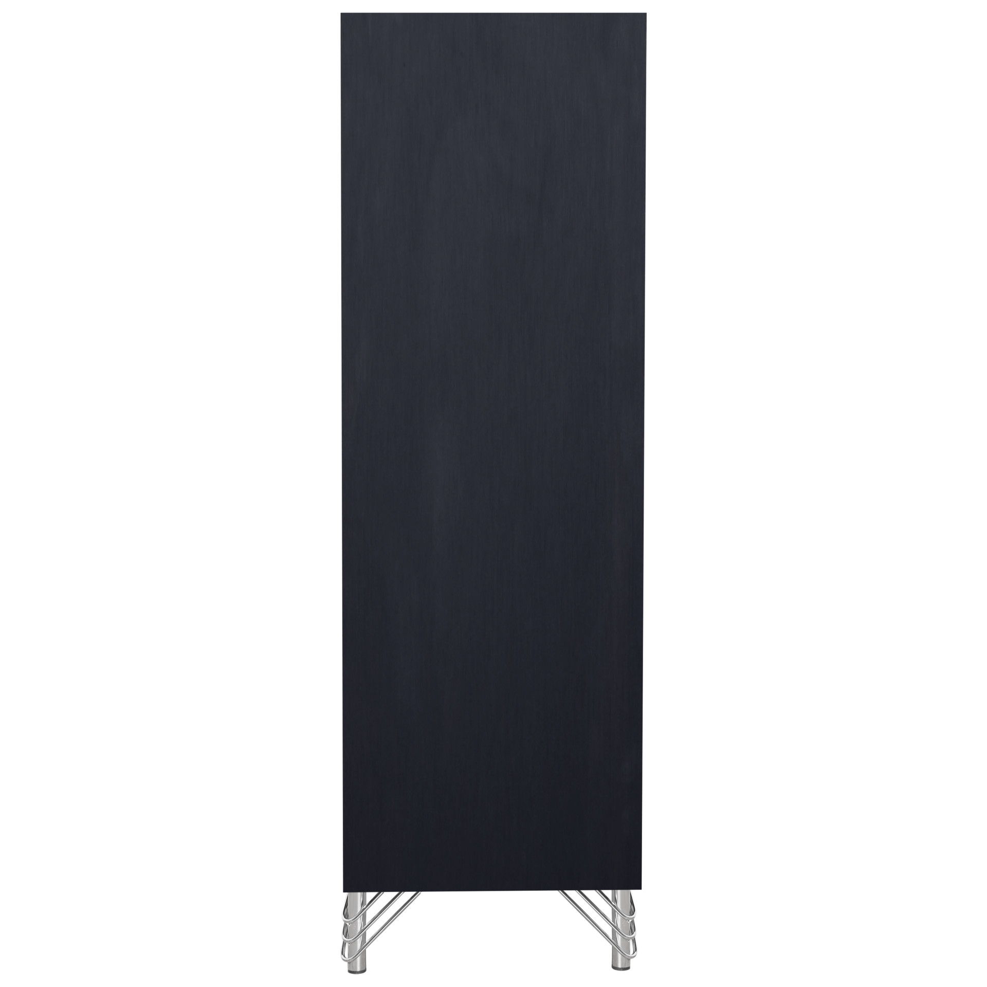 Ava - 5 Drawer Chest - Ebony, black, view 4