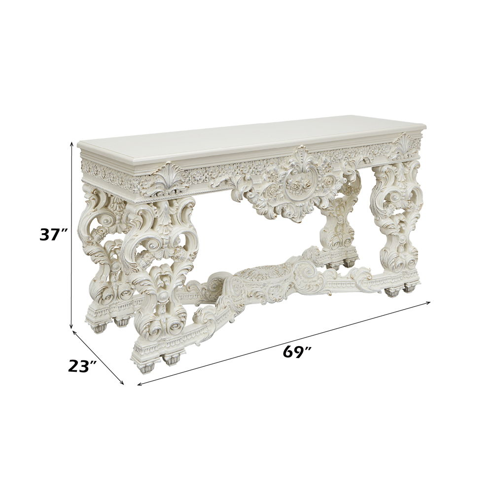 Adara - Sofa Table - Antique White, beige, view 3