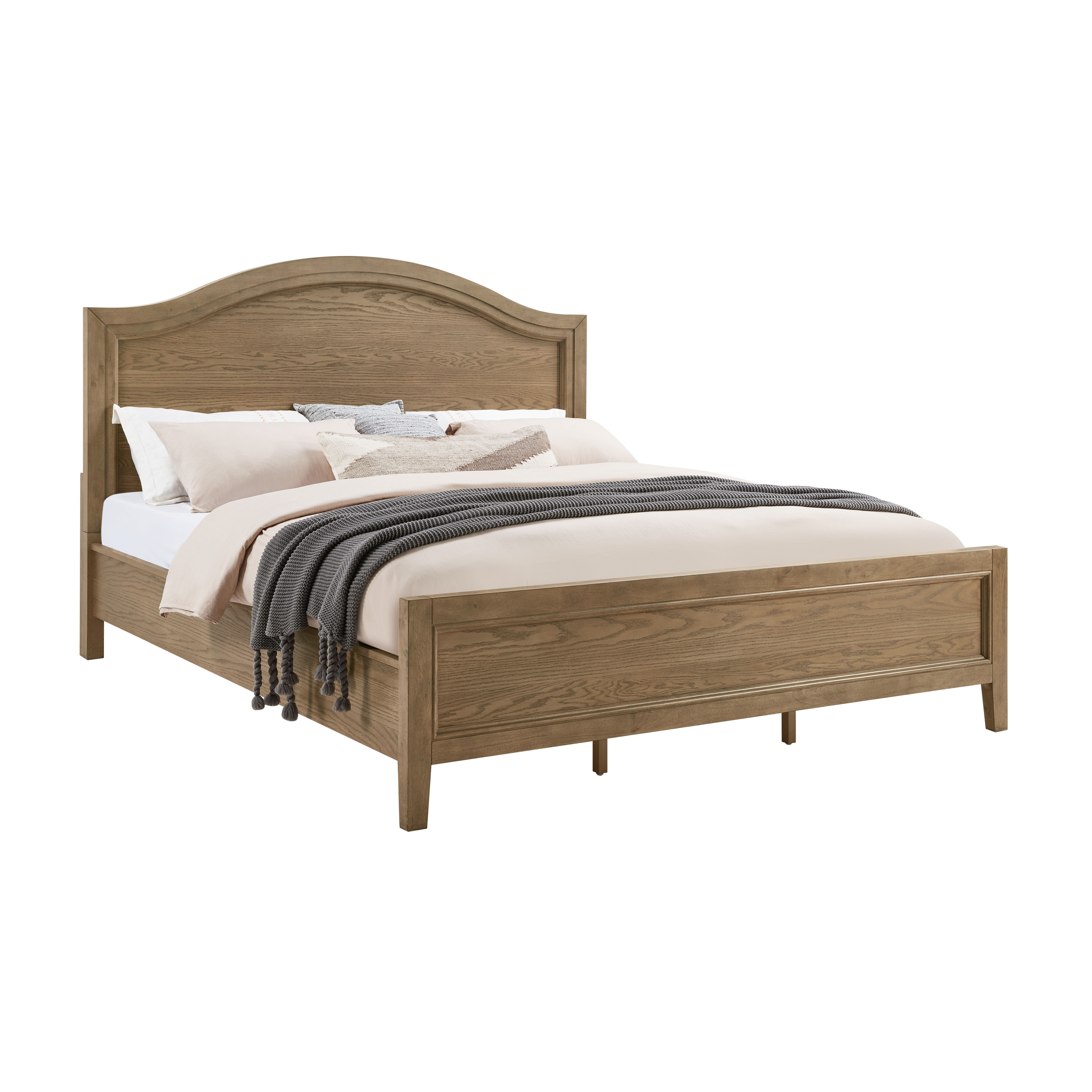 Arlington - King Panel Bed - Dark Brown, dark brown