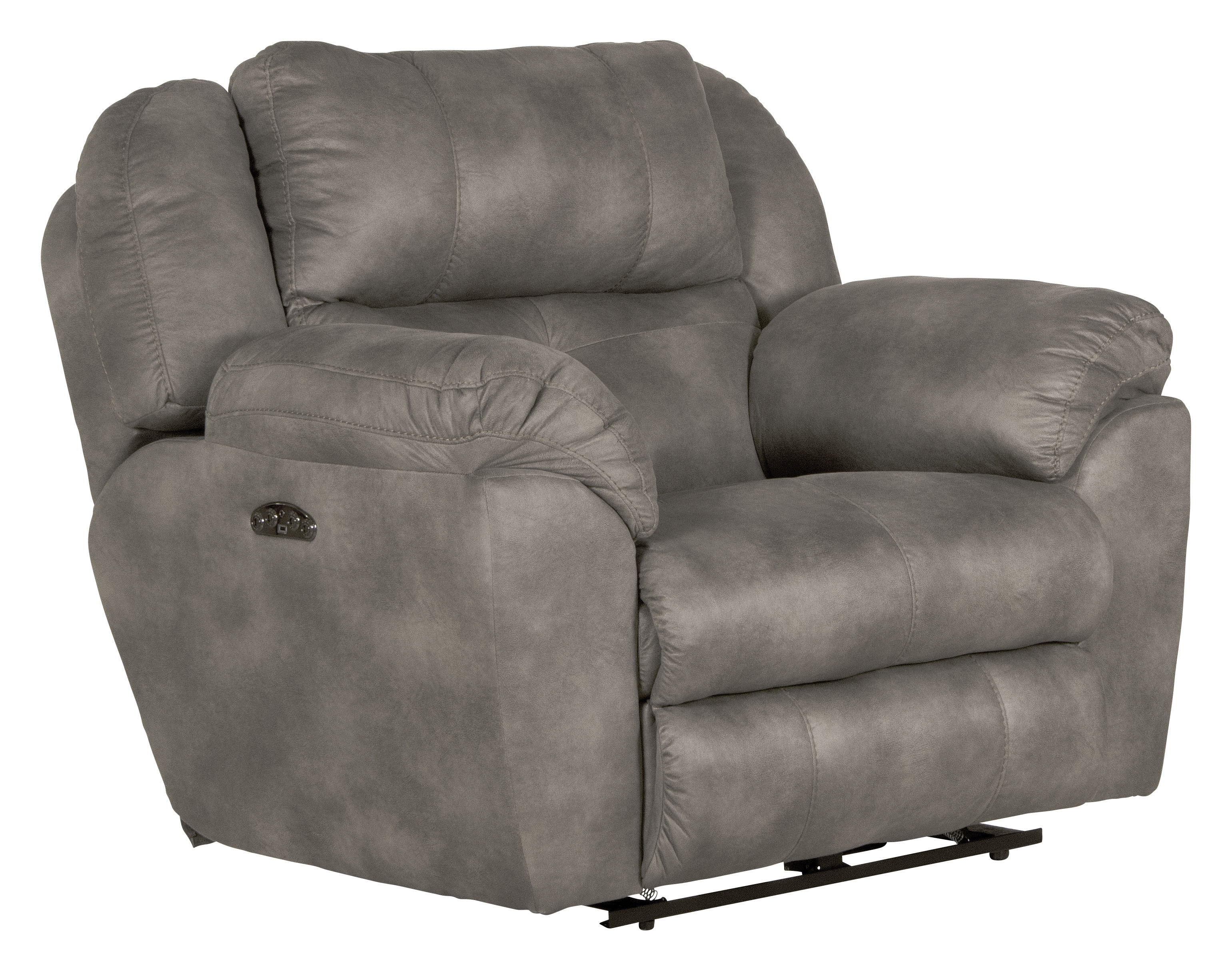 Ferrington - Power Lay Flat Recliner With Power Adjustable Headrest - Steel
