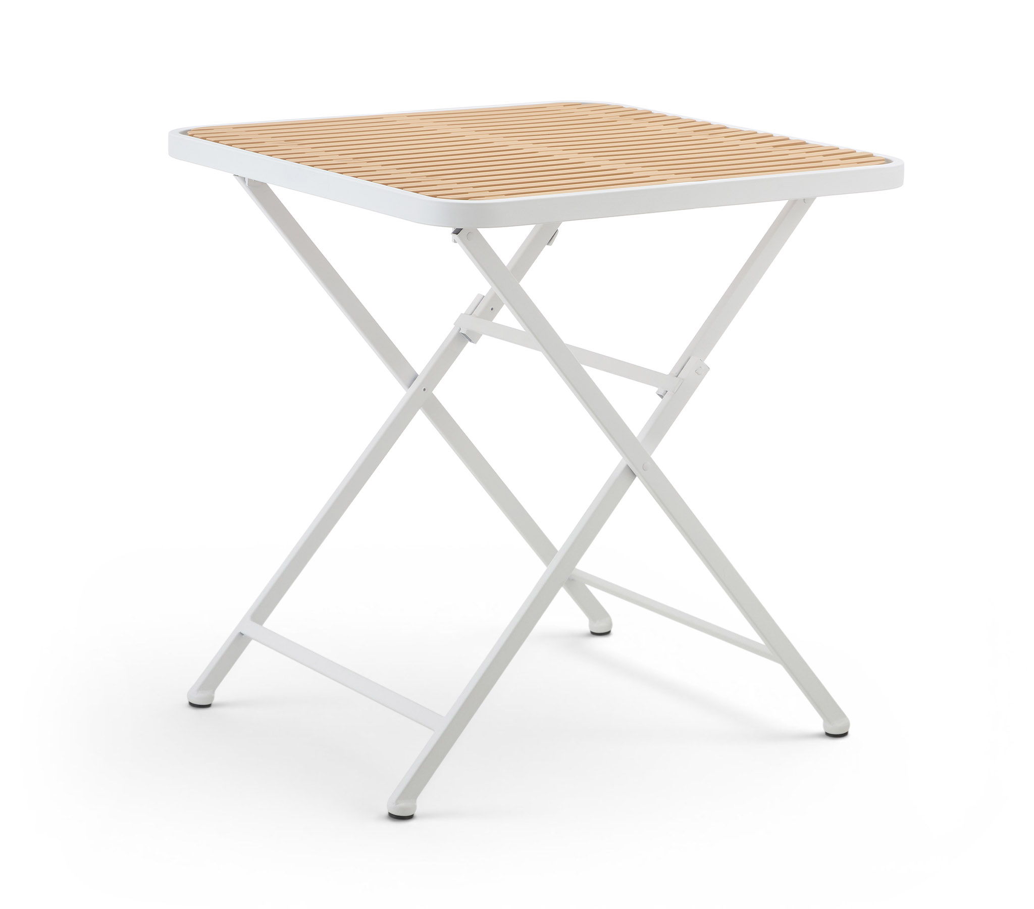 Marilla - Iron Outdoor Dining Table - White / Natural