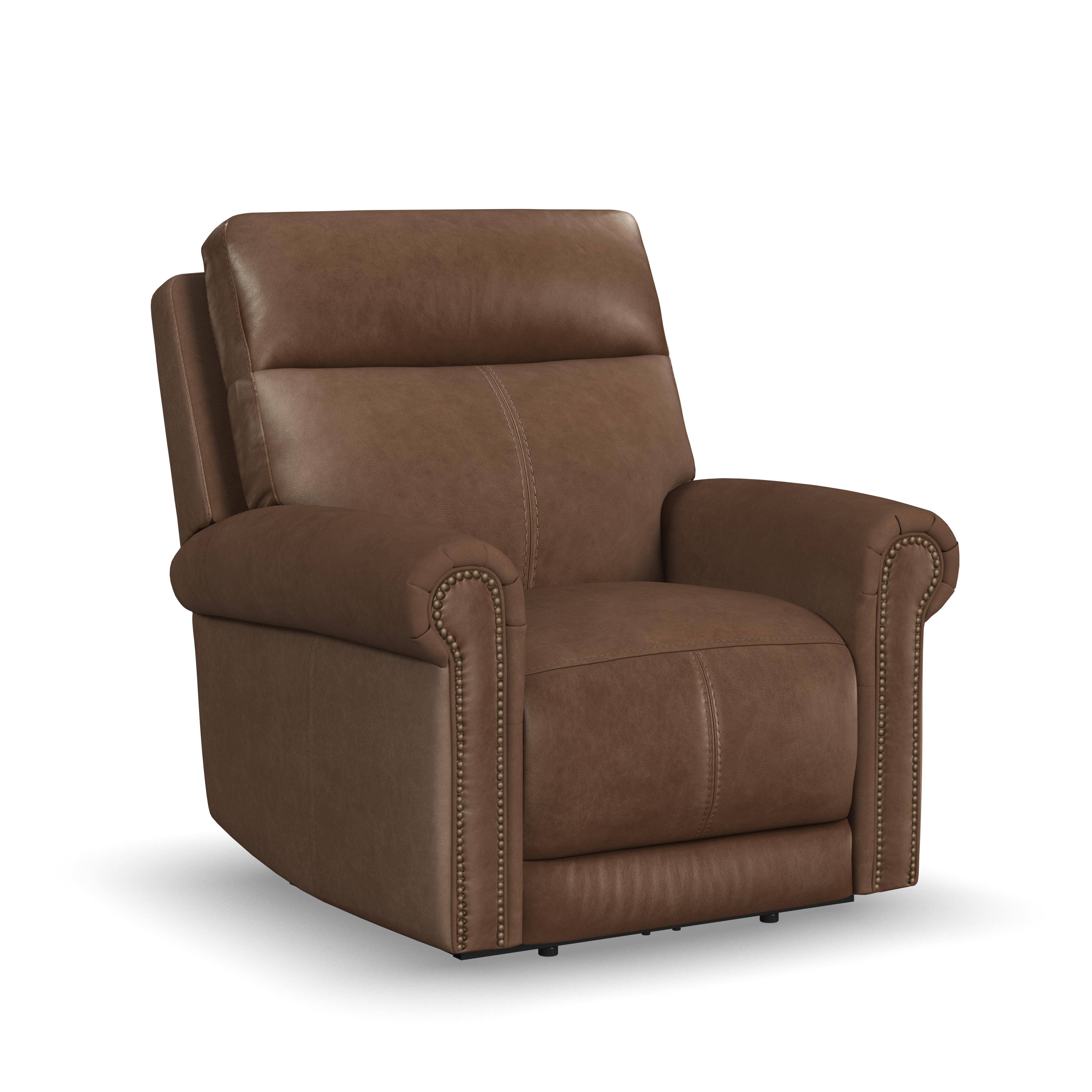 Alexander - Power Recliner With Power Headrest & Lumbar - Khaki Brown Image