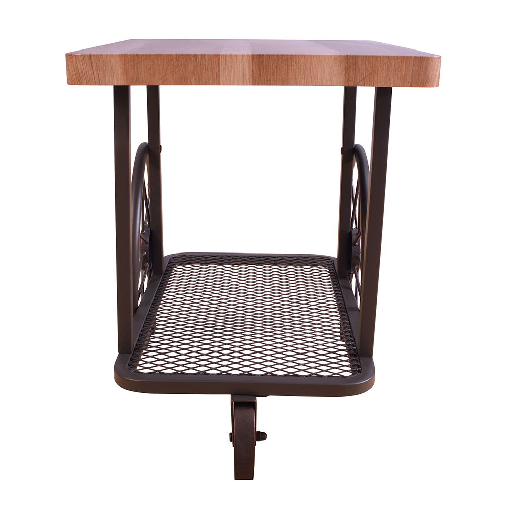 Francie - End Table - Oak & Antique Gray, light brown, view 3