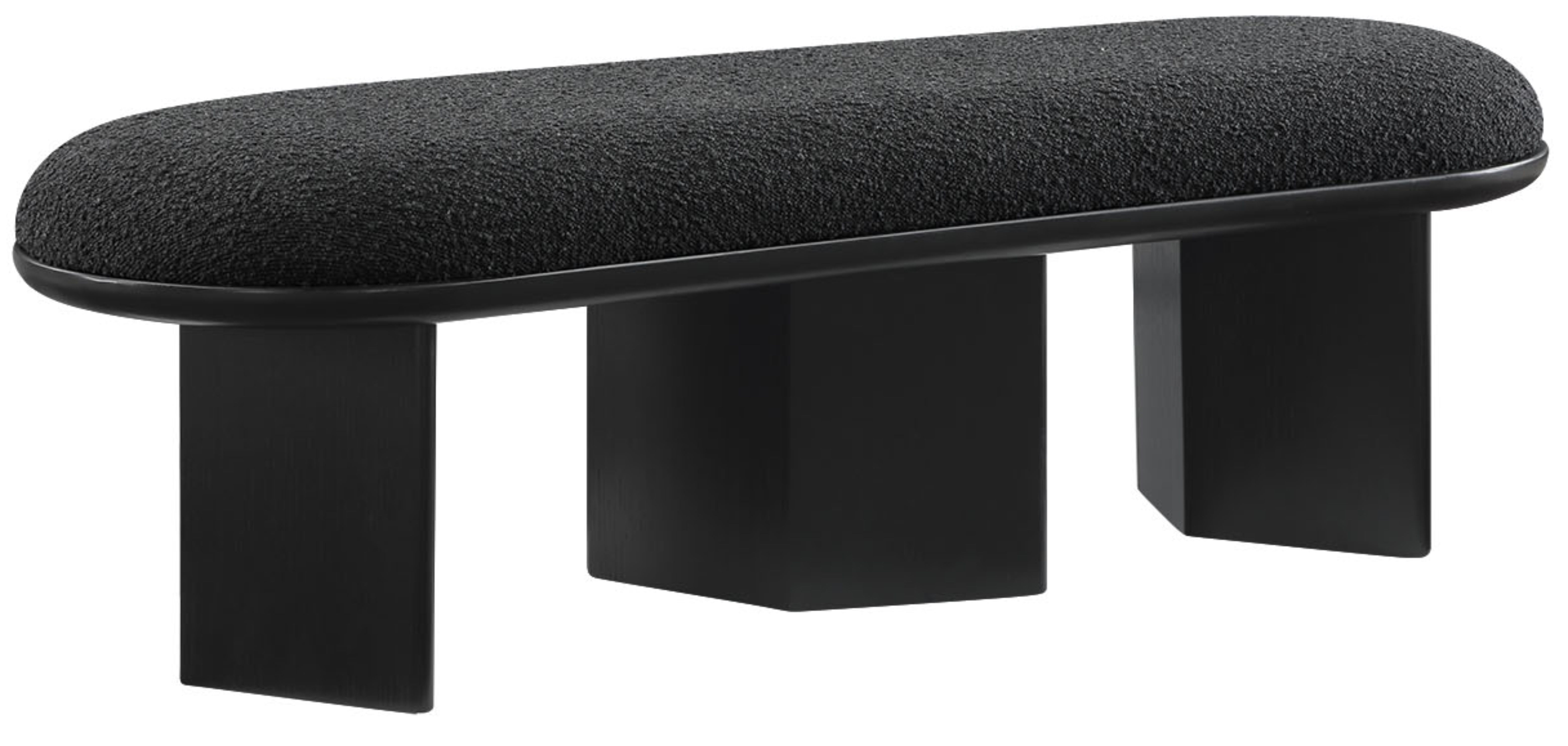 Wilshire - Bench With Black Base - Black