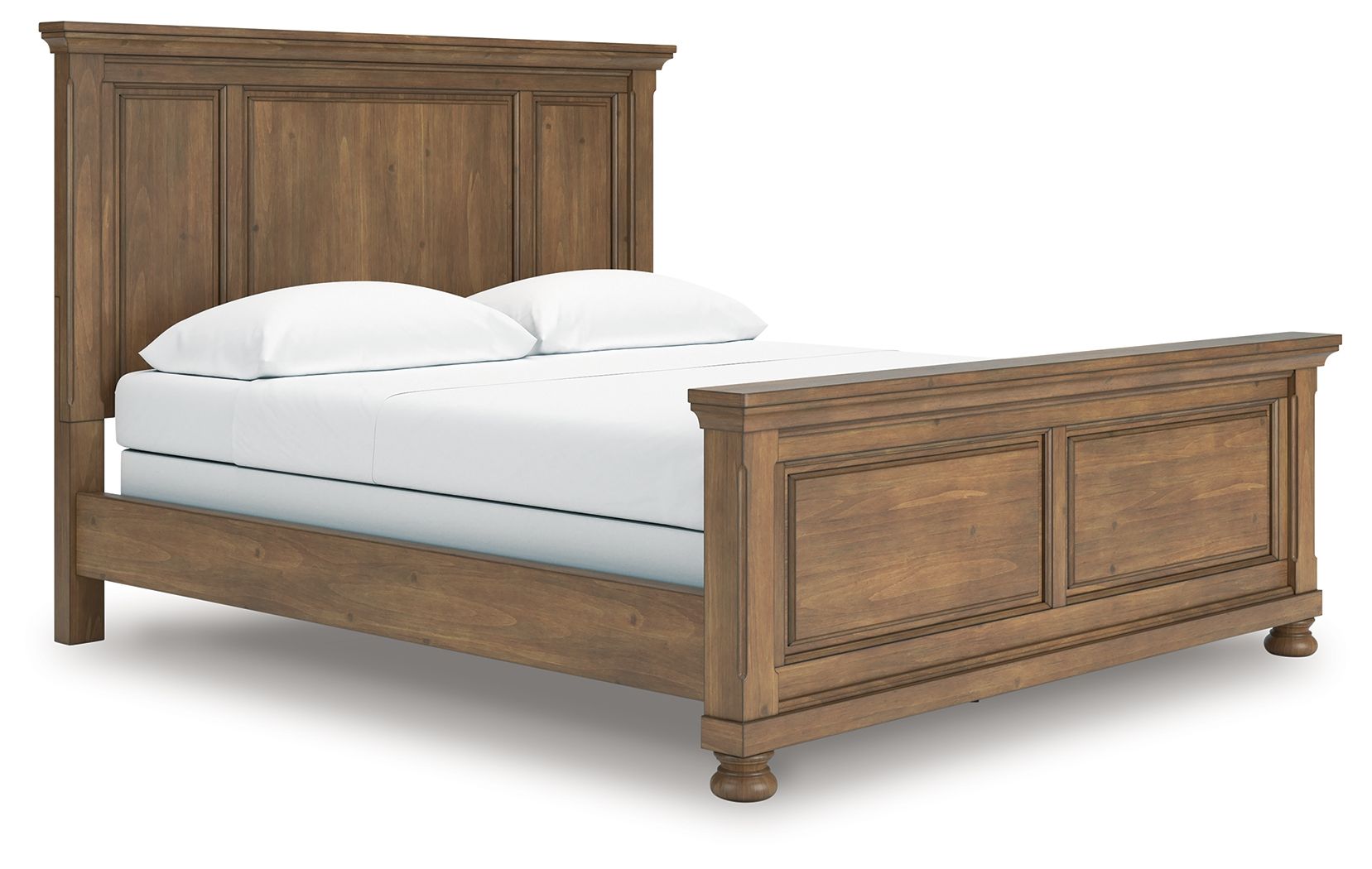 Feddinger - California King Panel Bed - Medium Brown