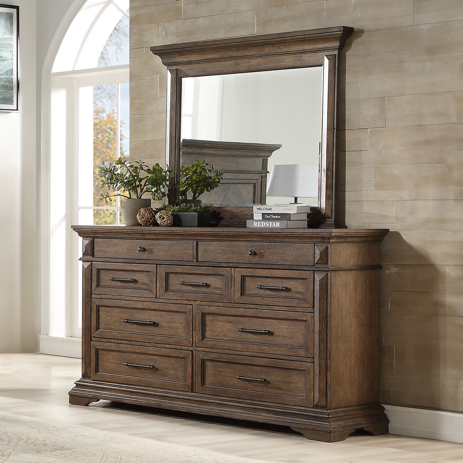 Mar Vista - Mirror - Walnut, dark brown