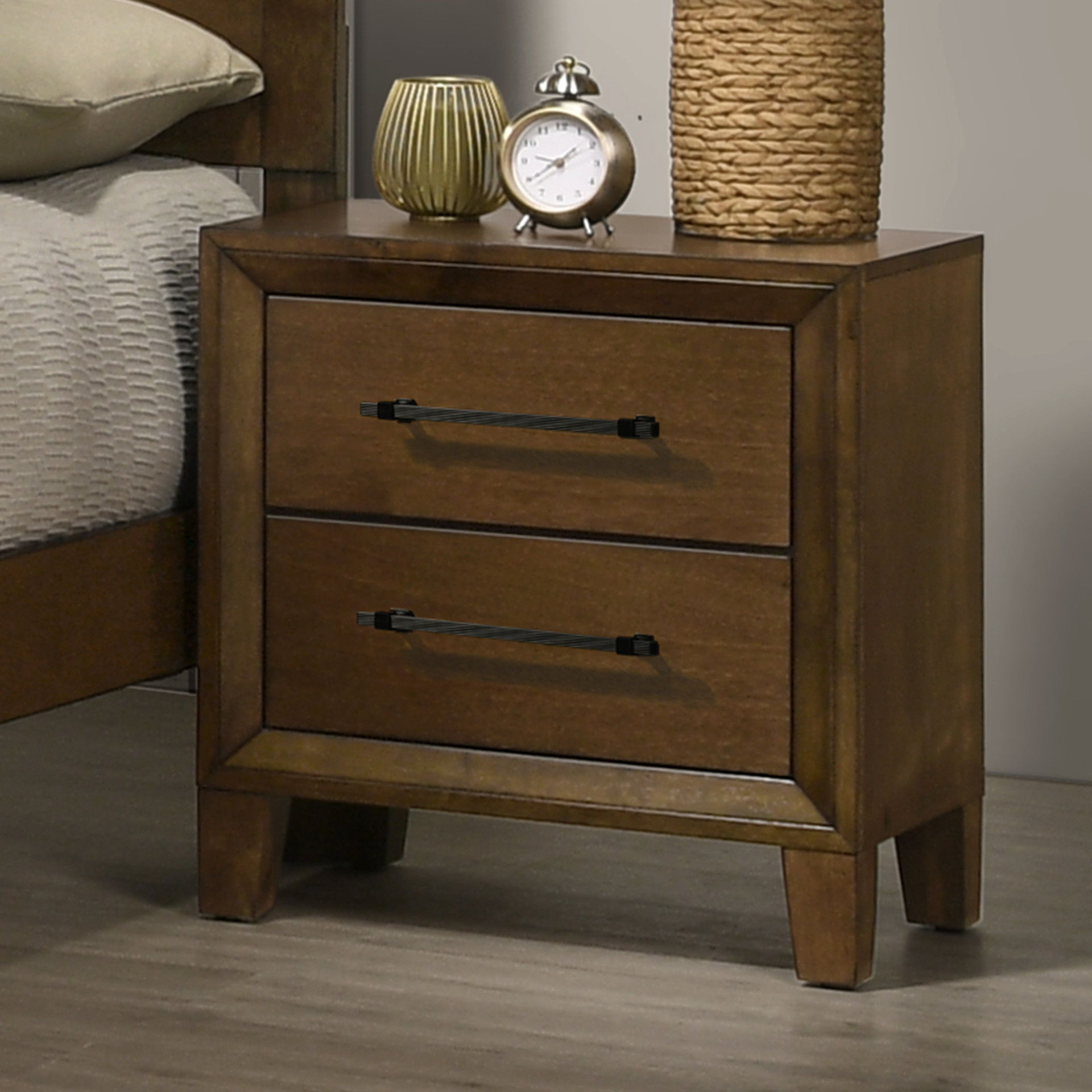 Ballard - 2 Drawer Nightstand - Walnut, light brown, view 7