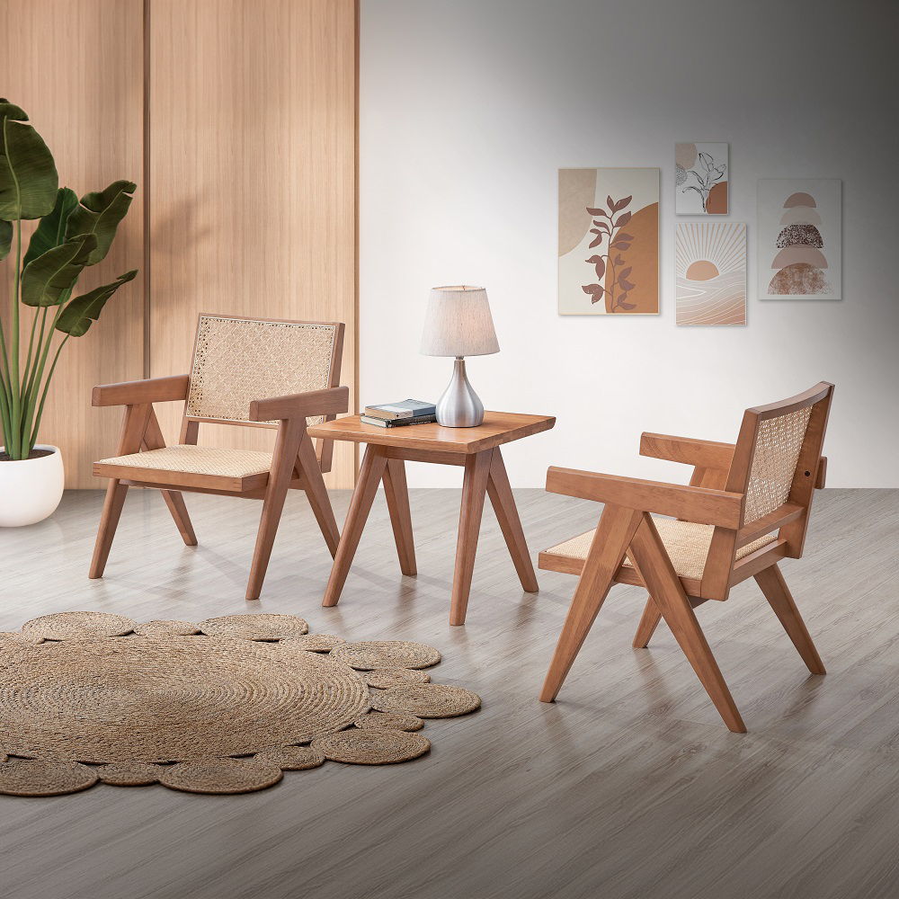 Velentina - Accent Chair - Rattan & Natural, light brown, view 4