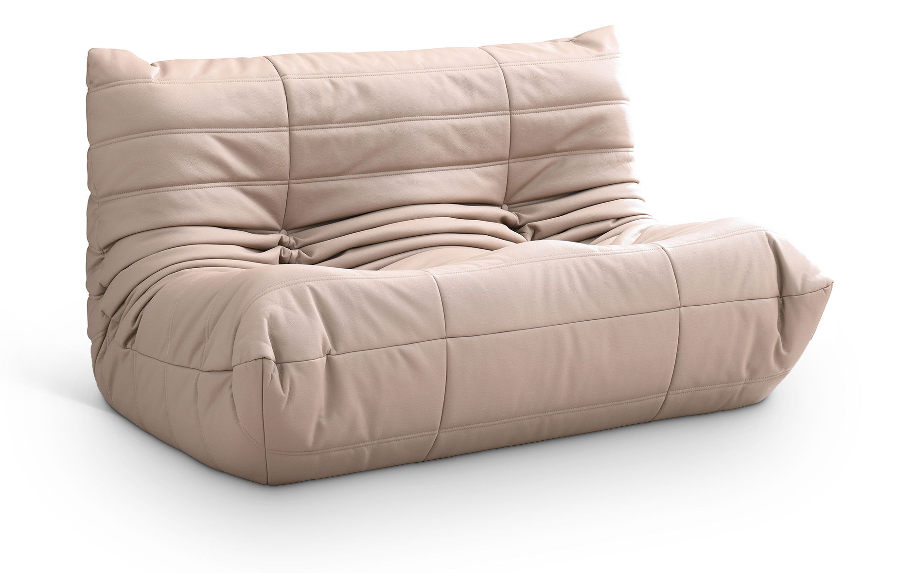 Relax - Vegan Leather 54.75" Upholstered Loveseat - Tan
