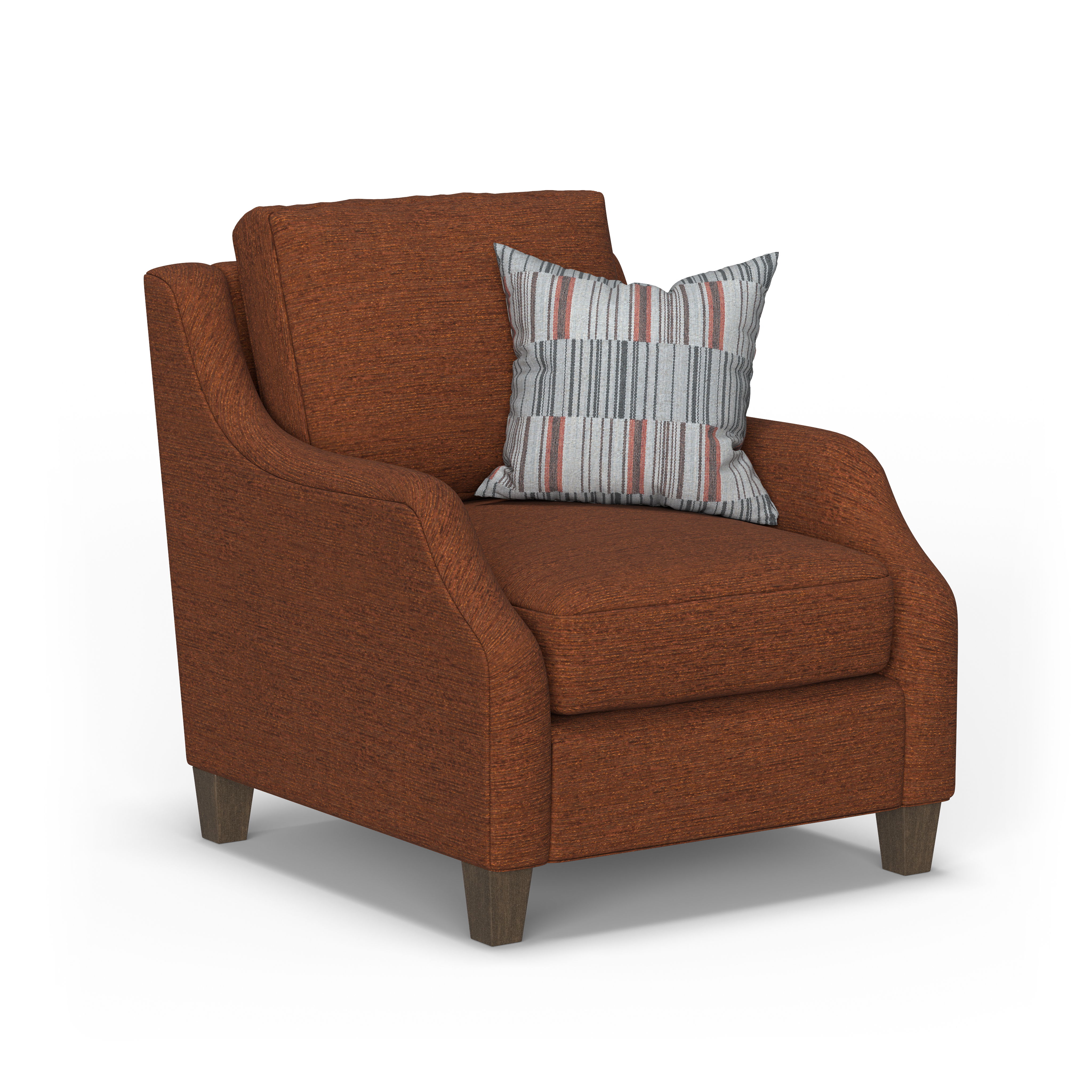 Gianna - Fabric Chair, dark brown, view 2