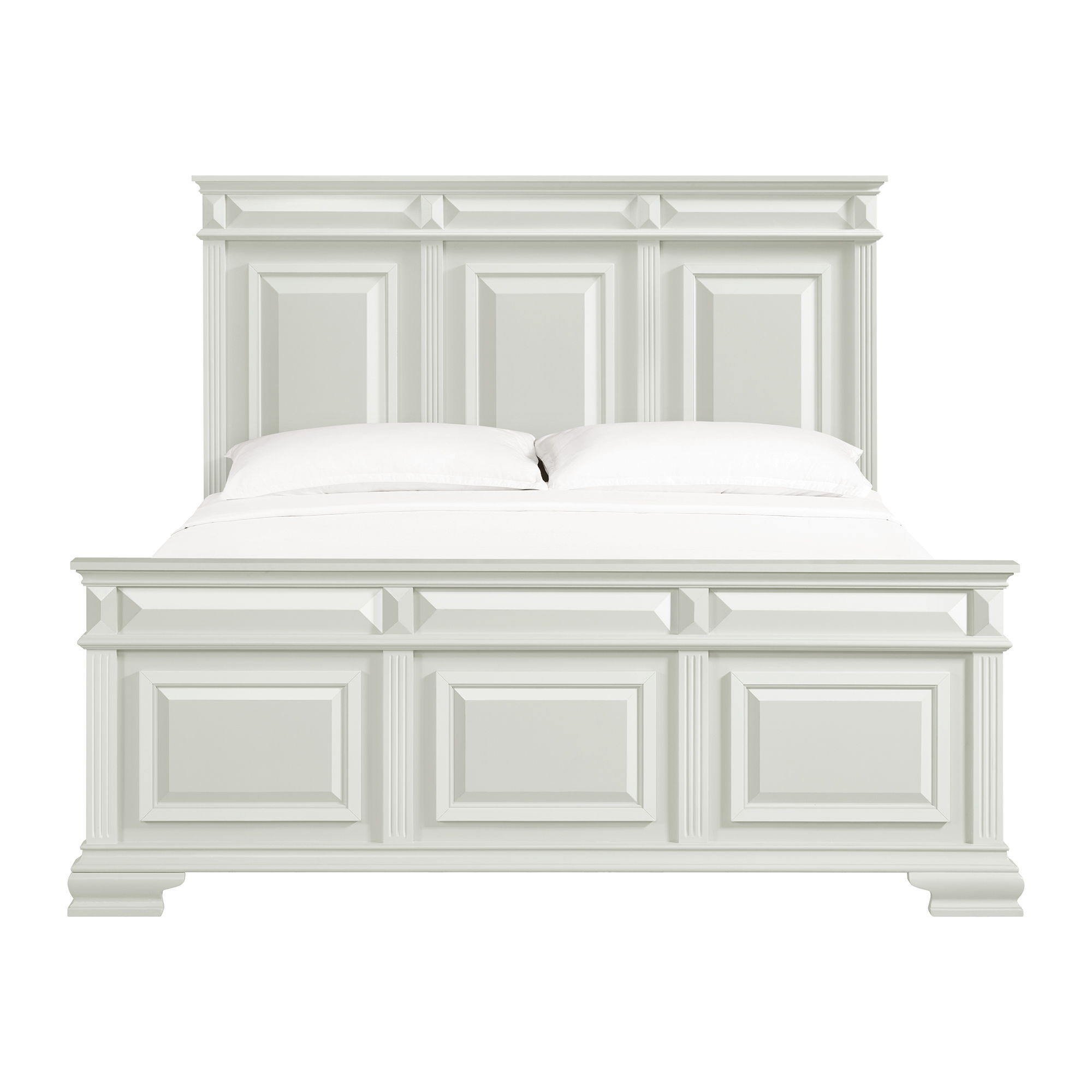 Bridgestone - King Panel Bed - Antique White