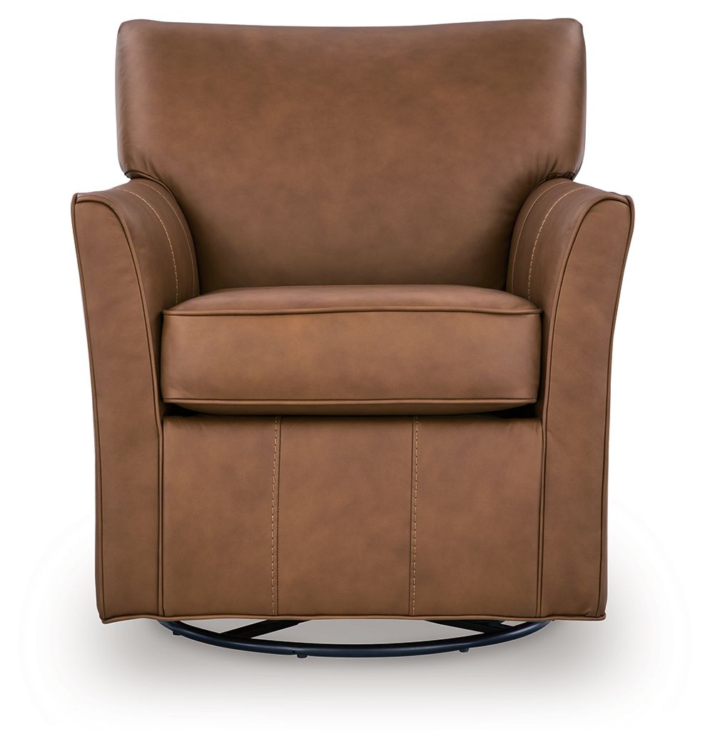 Ashley Furniture Braydunn - Swivel Glider Accent Chair - Caramel - Image 3