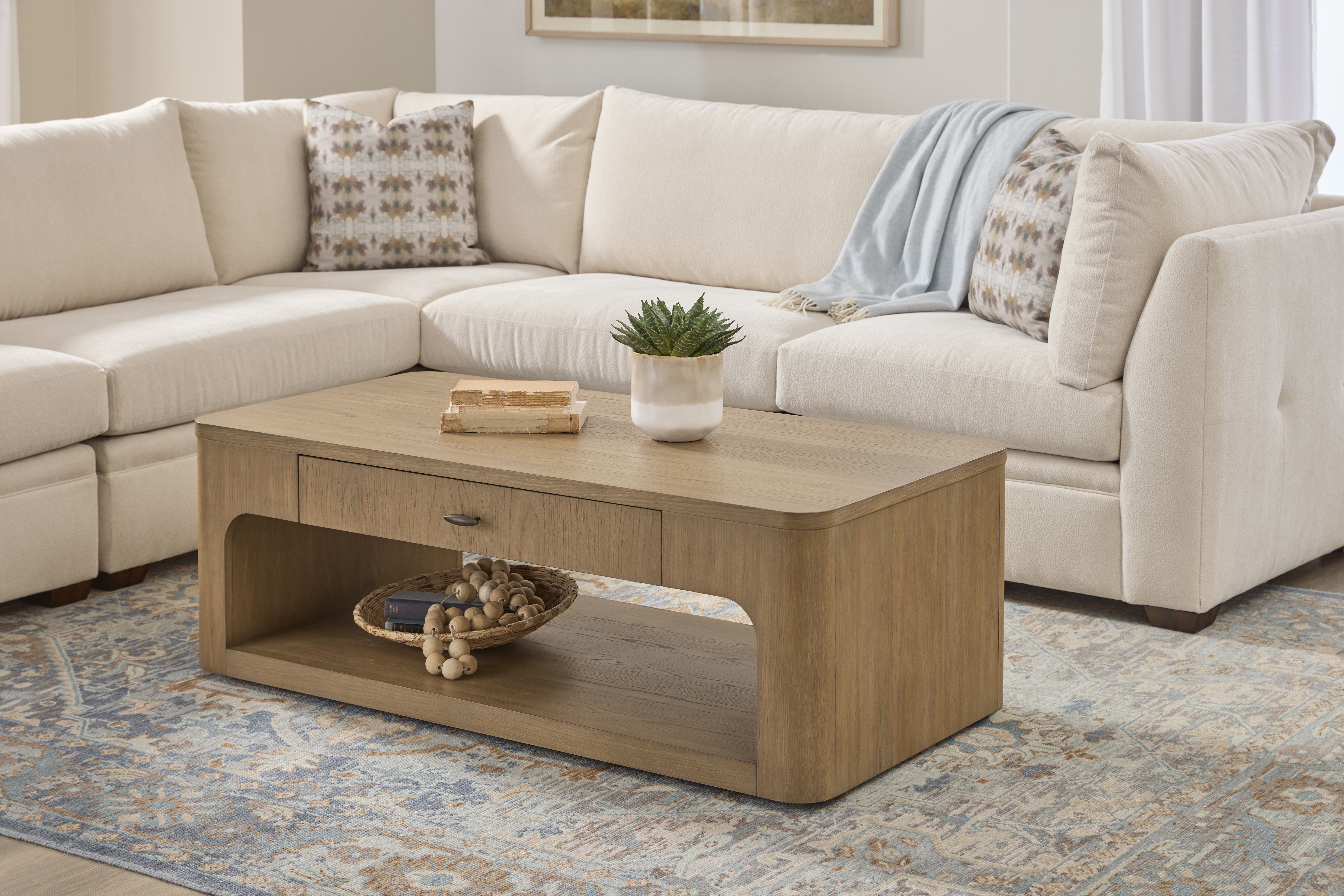 Normandy - Rectangular Coffee Table - Light Brown, light brown, view 8