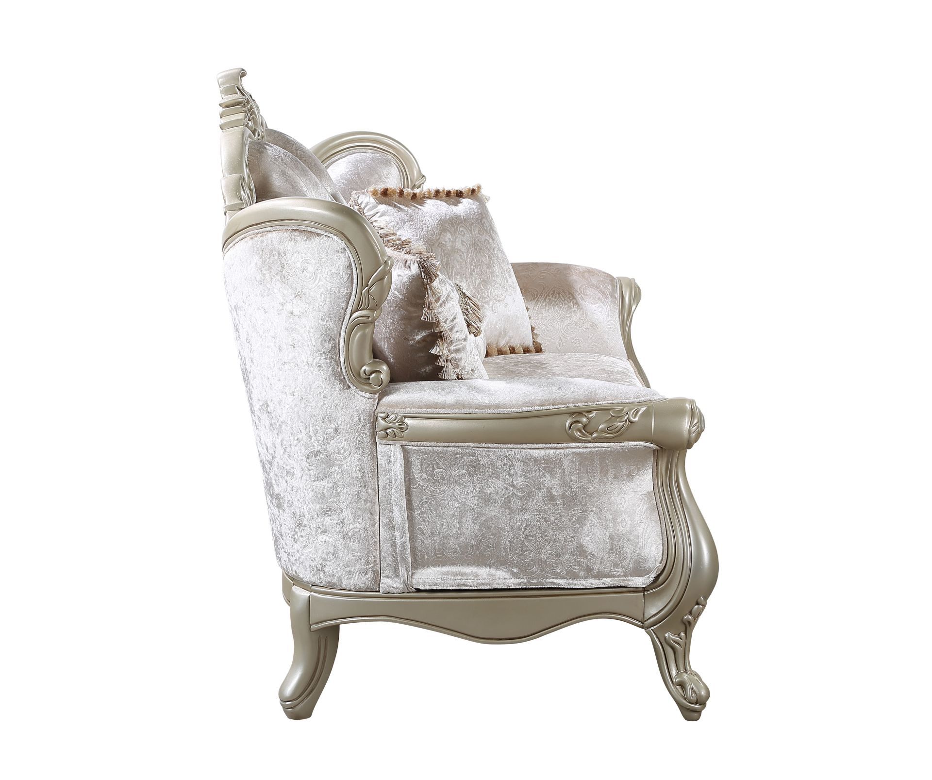 Monique - Loveseat - Pearl Silver