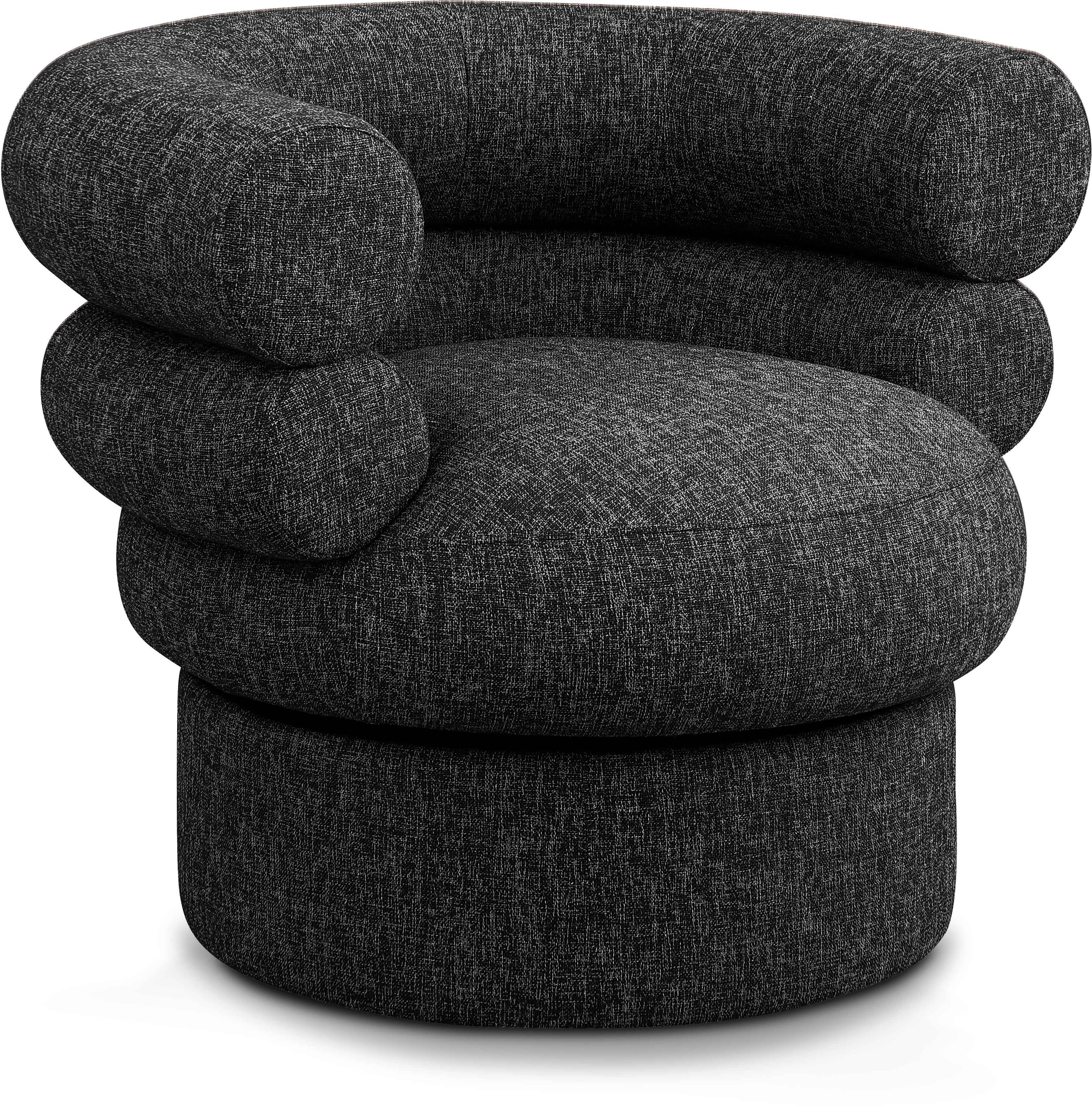 Valentina - Accent Swivel Chair - Black