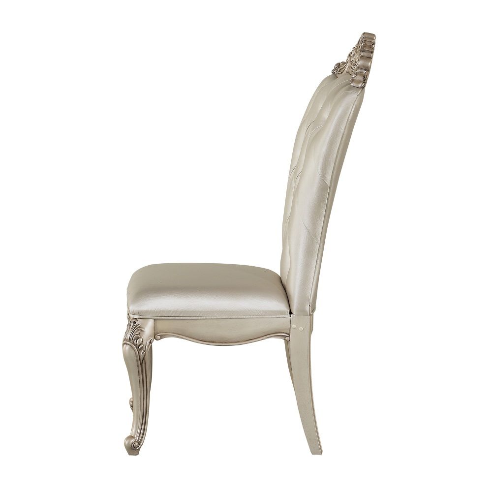Gorsedd - Side Chair (Set of 2) - Cream Fabric & Golden Ivory, beige, view 3