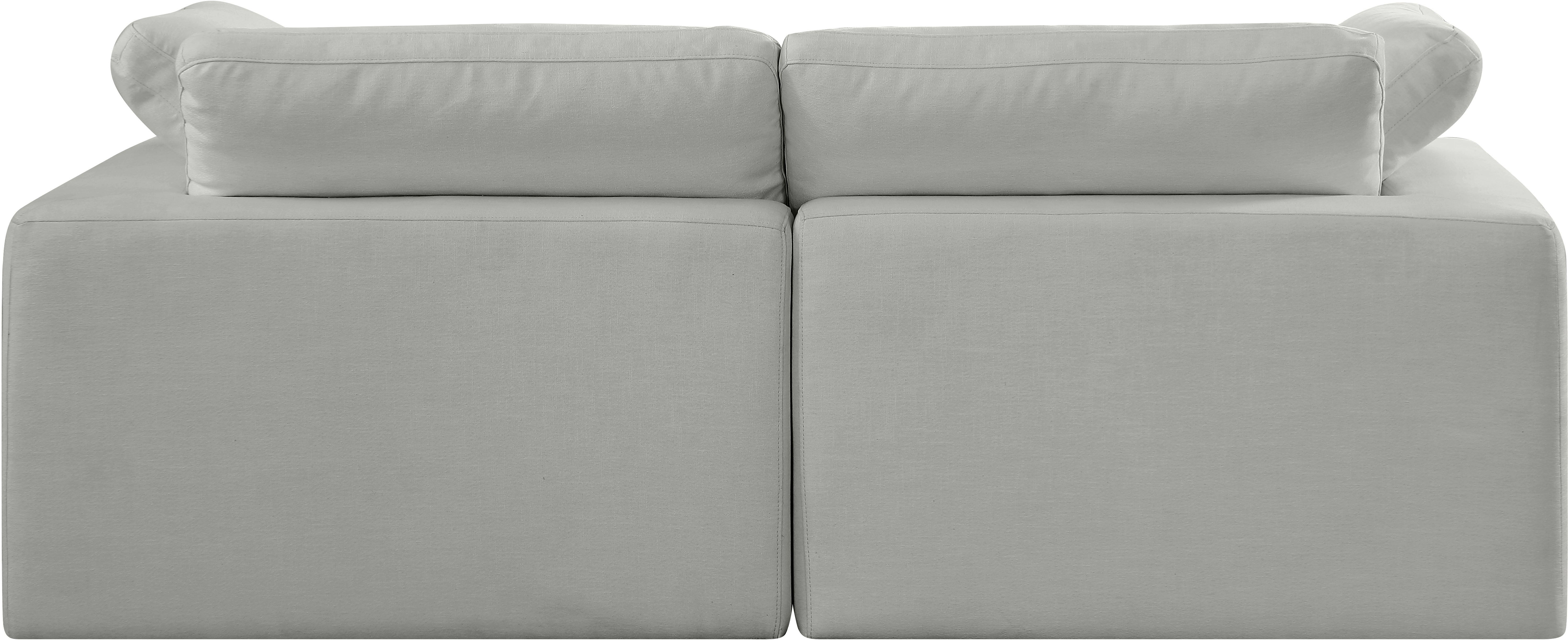 Comfy - Linen Modular Sofa 2 Pieces - Gray