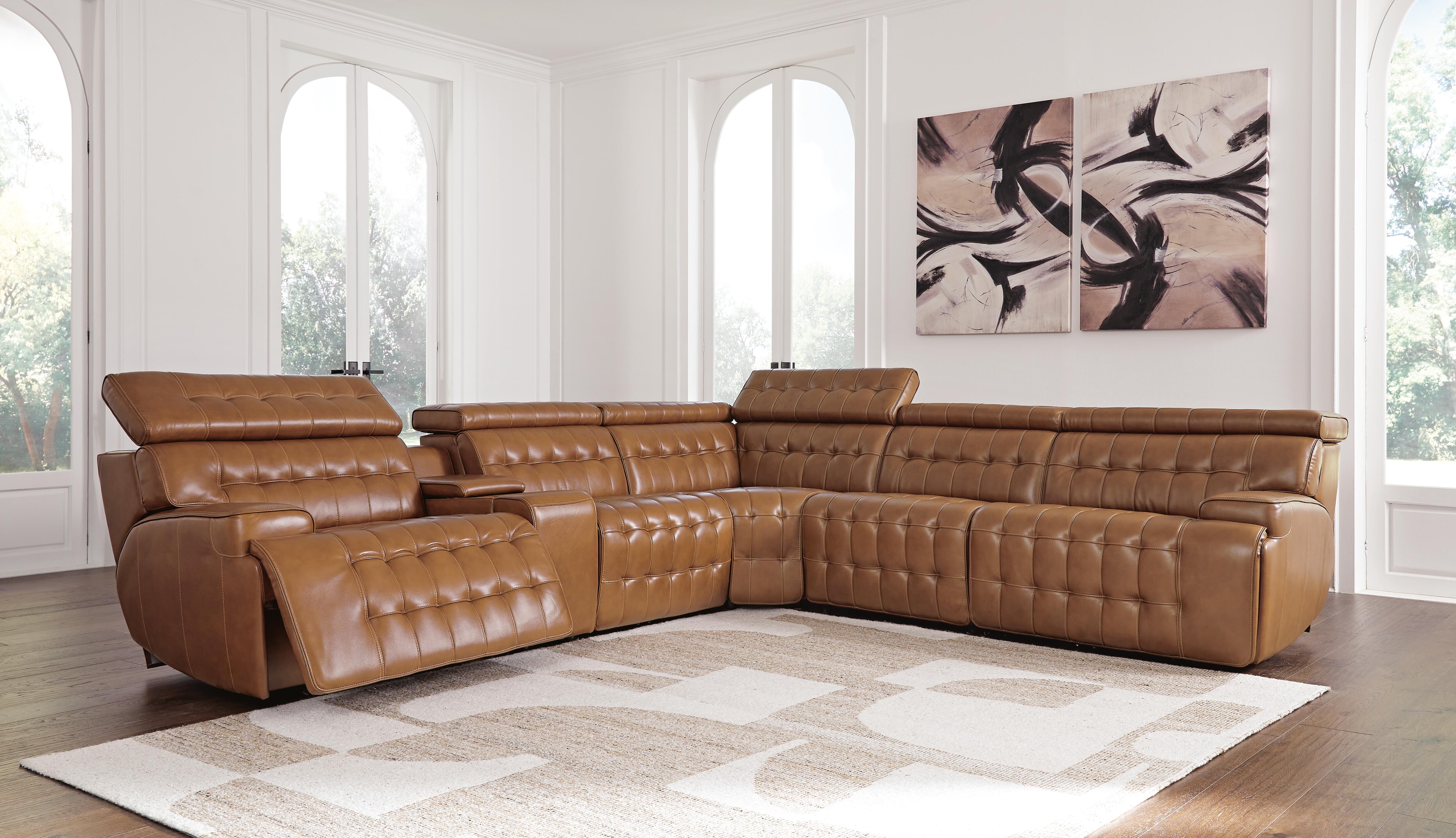 Ashley Furniture Temmpton - 6-Piece Power Reclining Sectional - Chocolate - Image 3