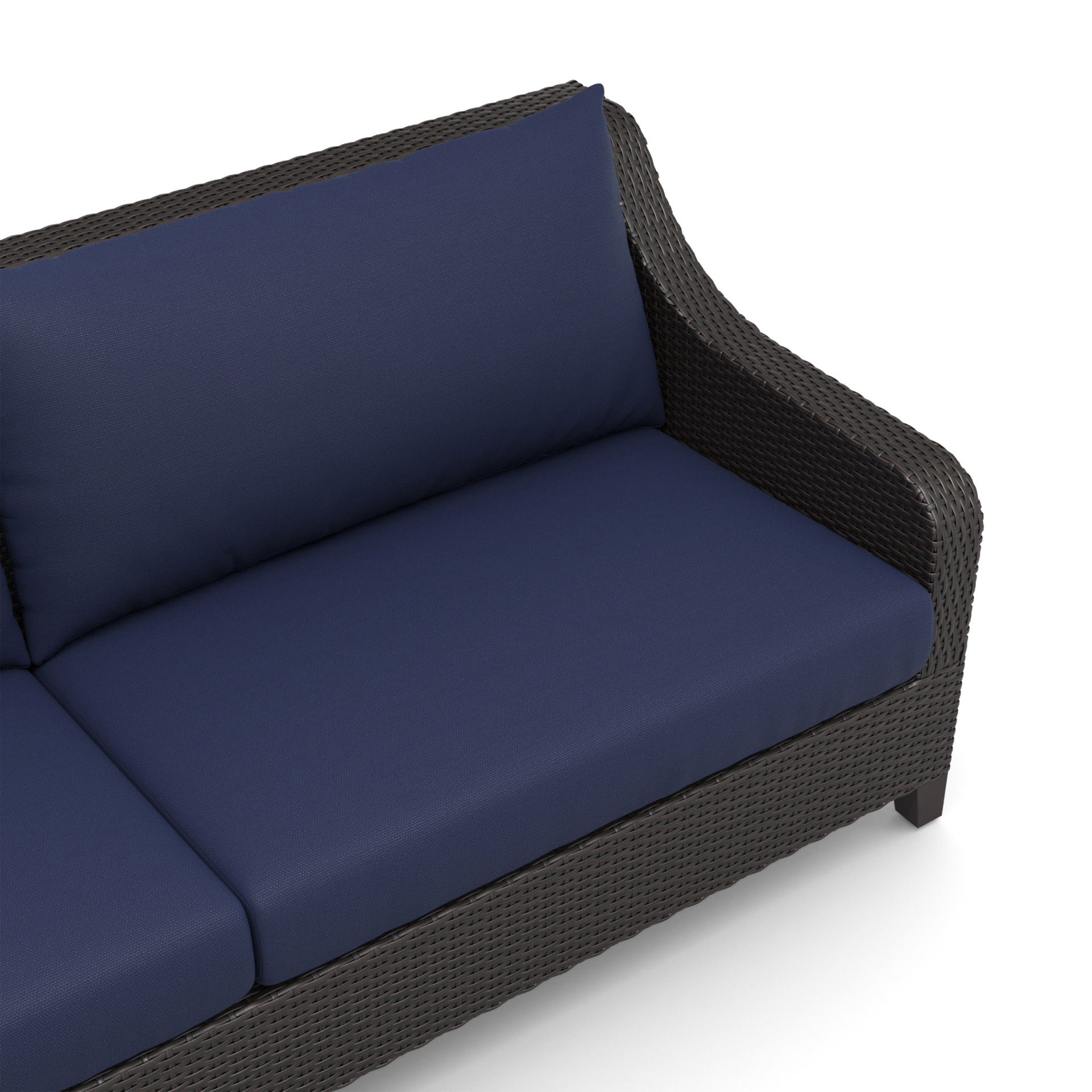 Skye - 2 Piece Outdoor Set (Sofa & Slat Top Coffee Table) - Blue, blue, view 5