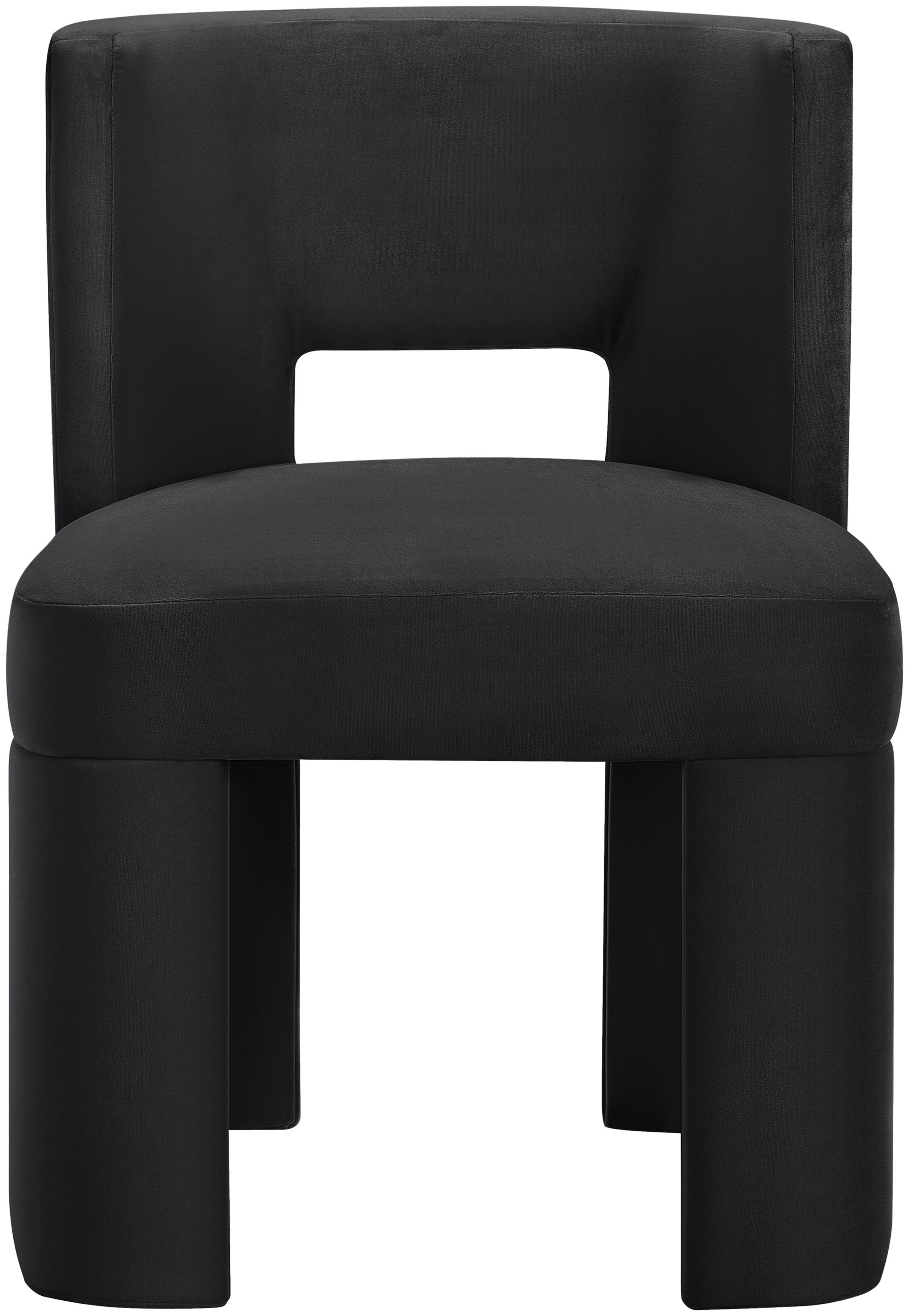 Zuno - Velvet Performance Fabric Upholstered Dining Chair (Set of 2) - Black