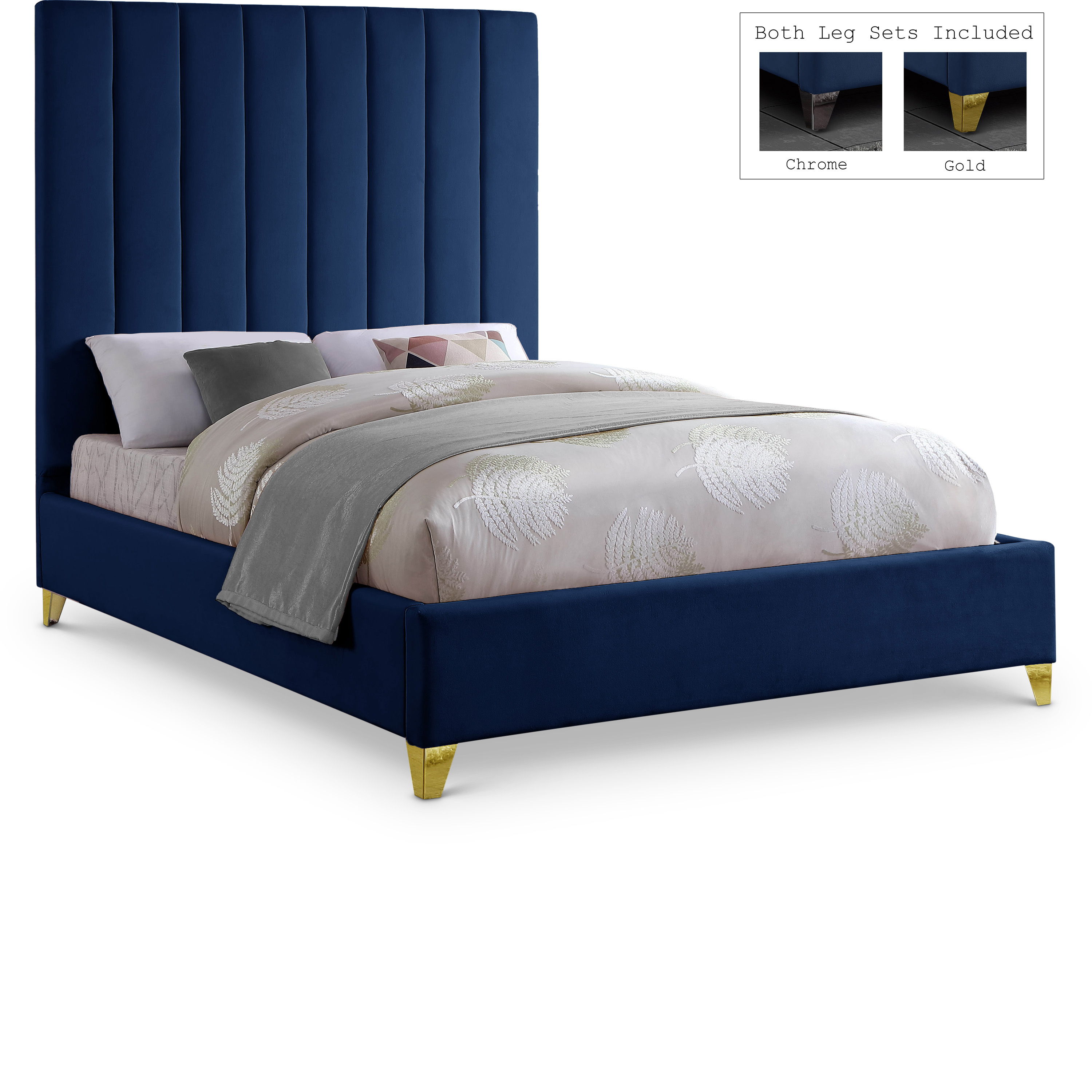 Via - King Bed - Navy
