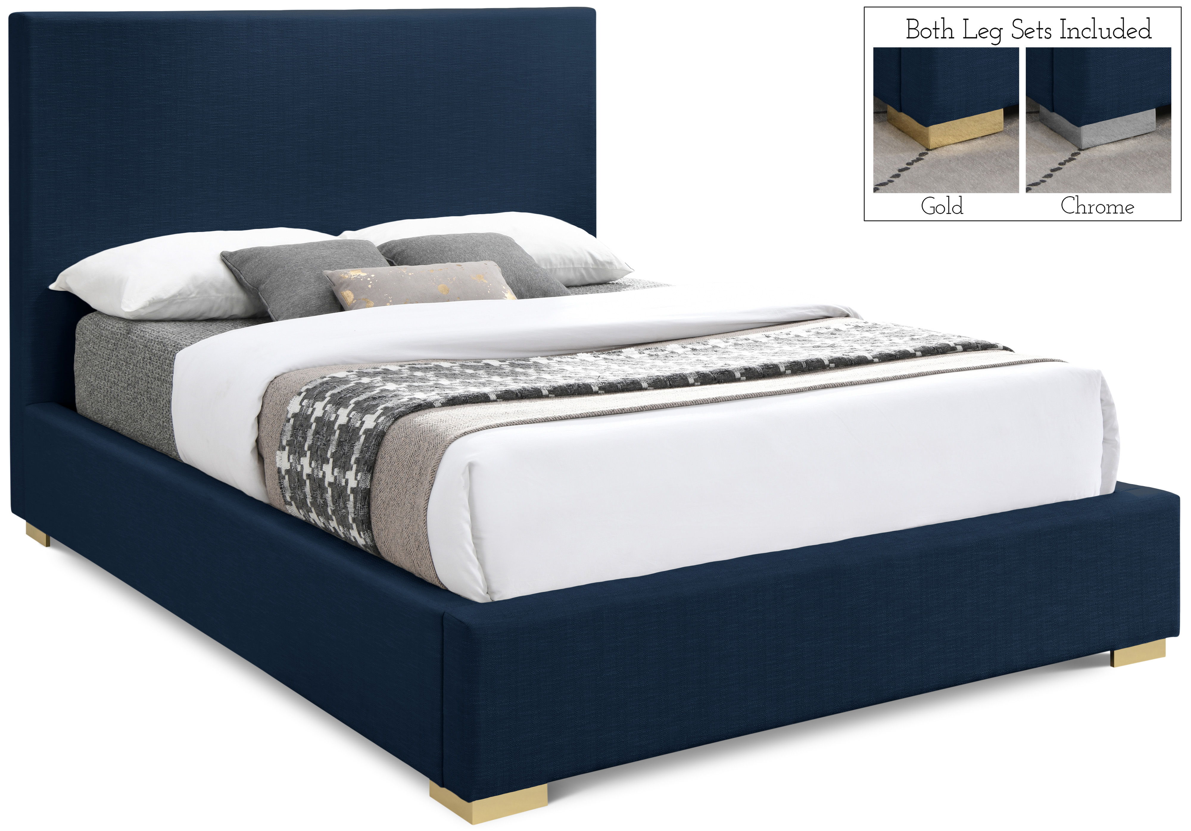Crosby - Queen Bed - Navy