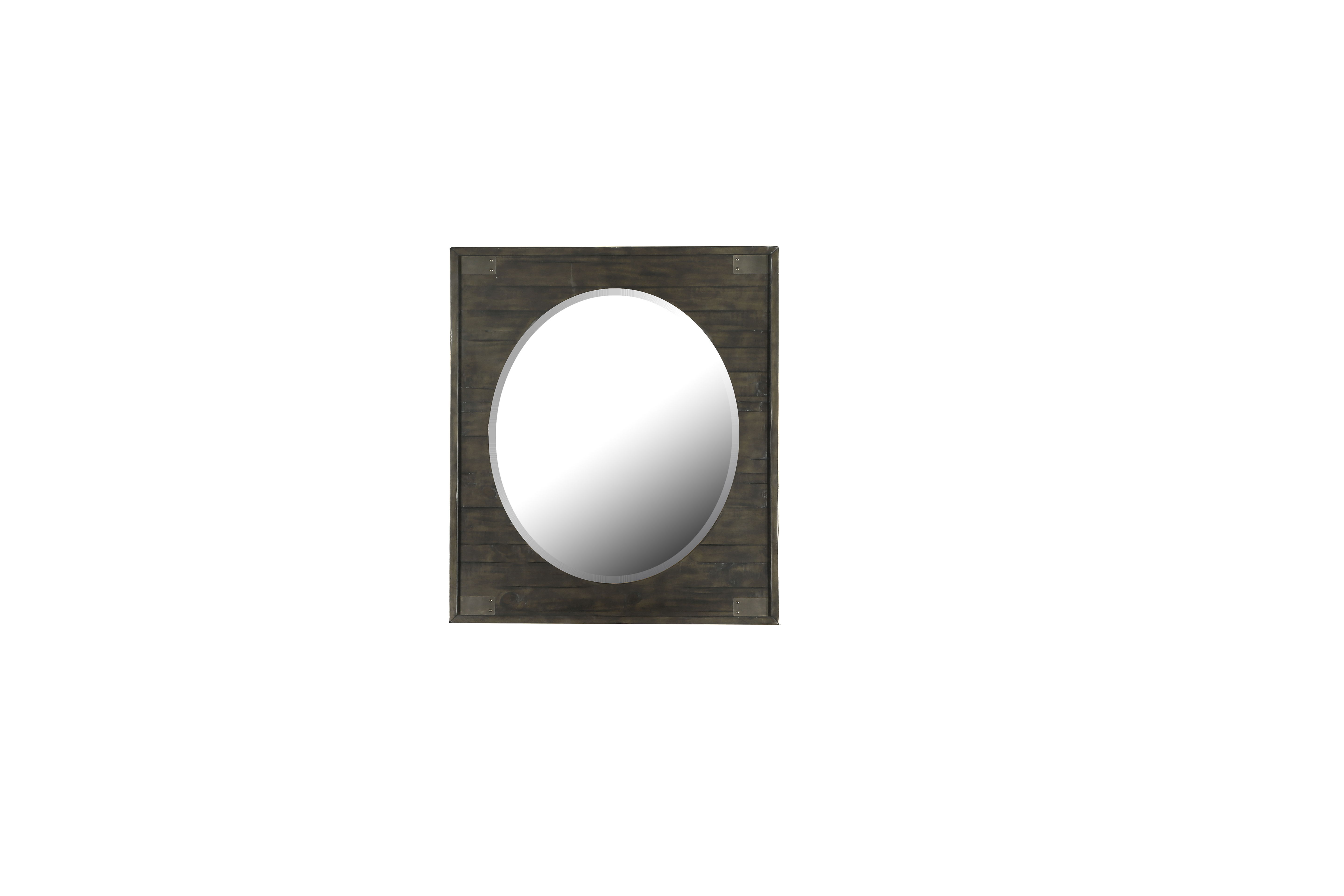 Abington - Portrait Oval Mirror - Weathered Charcoal Image