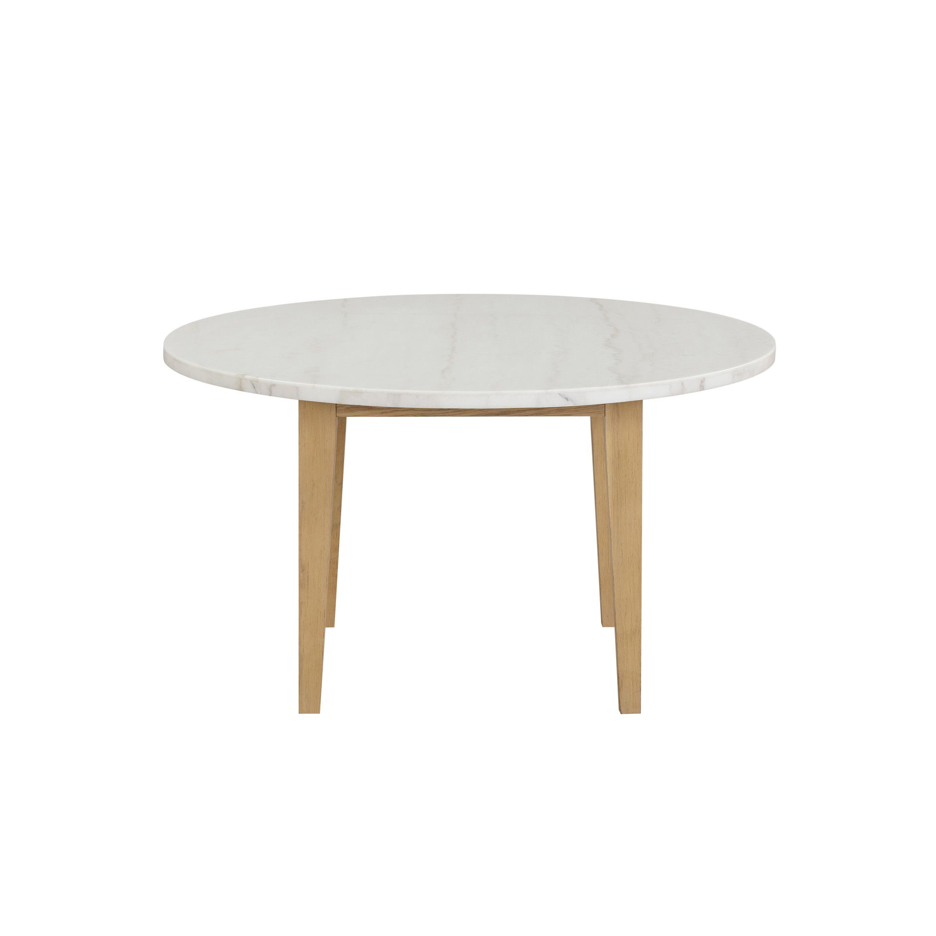 Essence - 54" Round Dining Table With Marble Top - Natural
