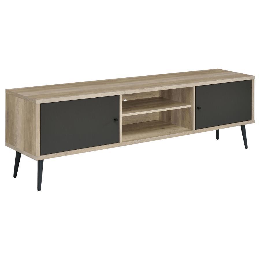 Allie - 2 Door Engineered Wood TV Stand - Distressed Pine Image