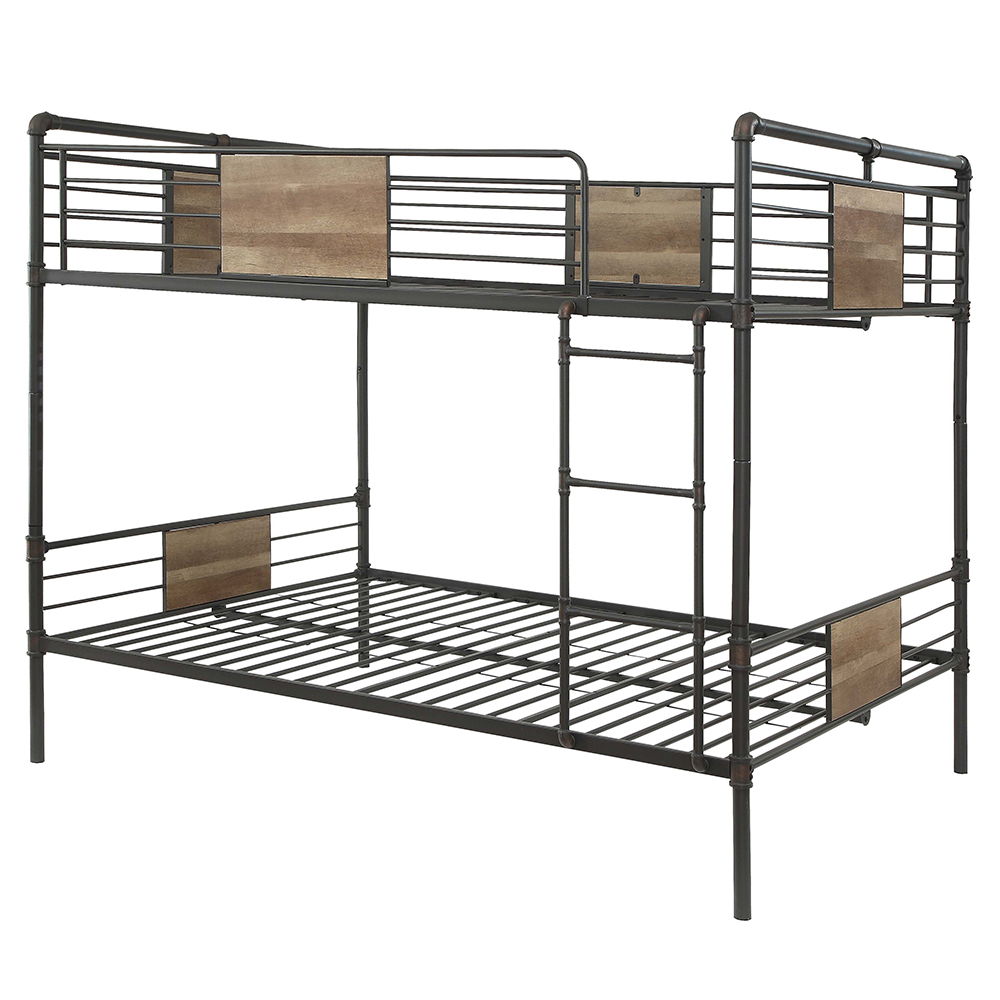 Brantley - Double Queen Bunk Bed - Sandy Black & Dark Bronze Hand-Brushed, black, view 2