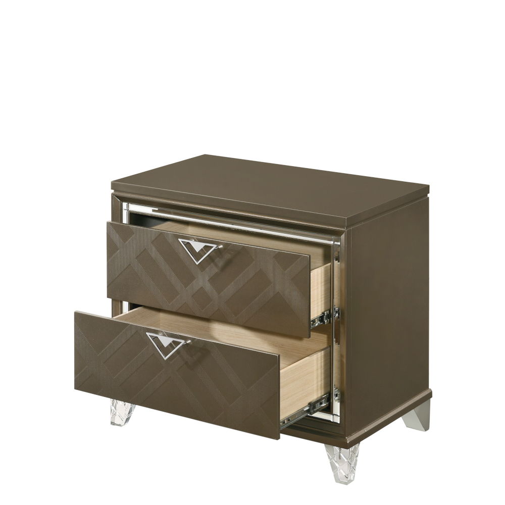 Skylar - Nightstand - Dark Champagne, dark brown, view 4