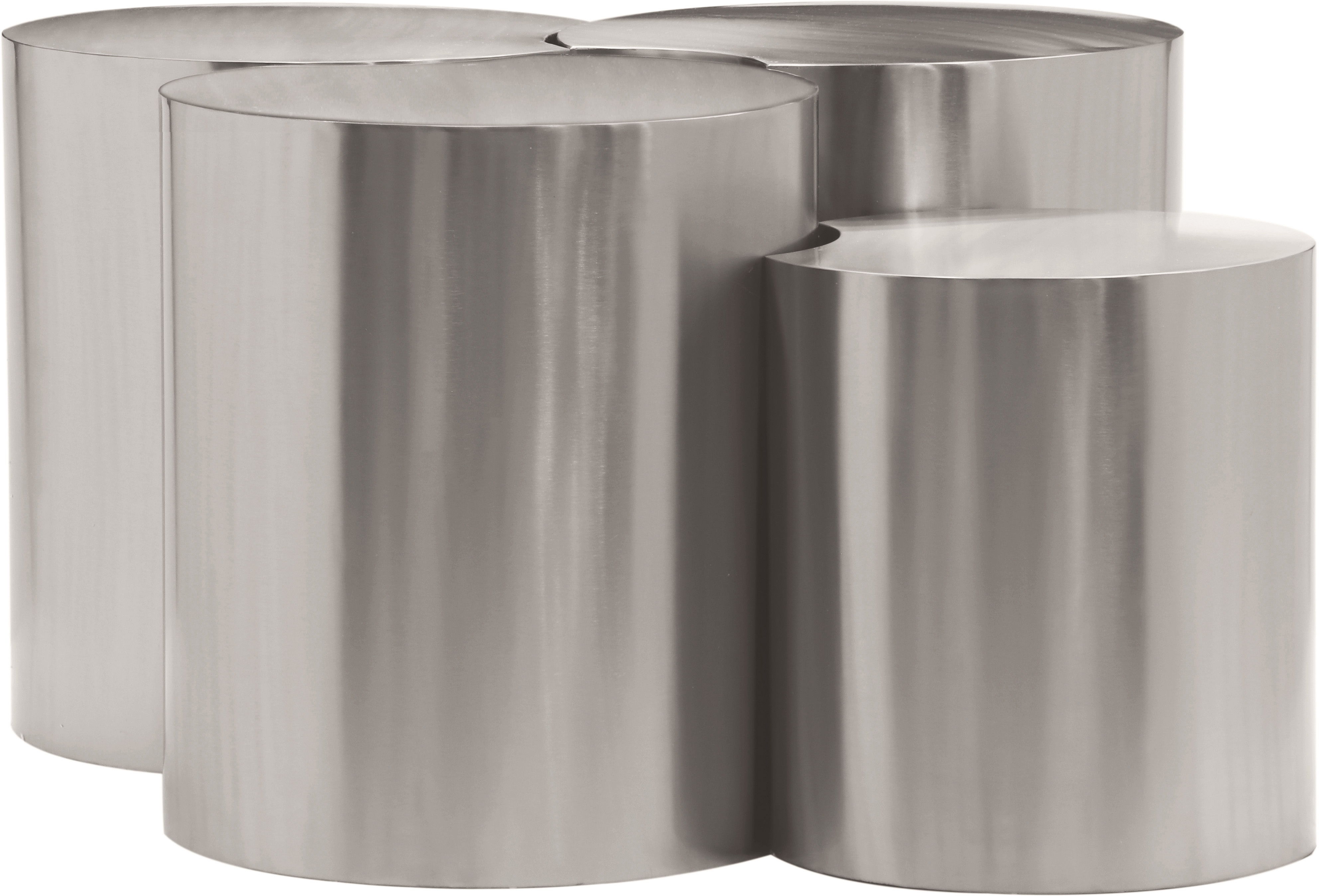 Dimple - 4 Piece Modular Coffee Table - Silver