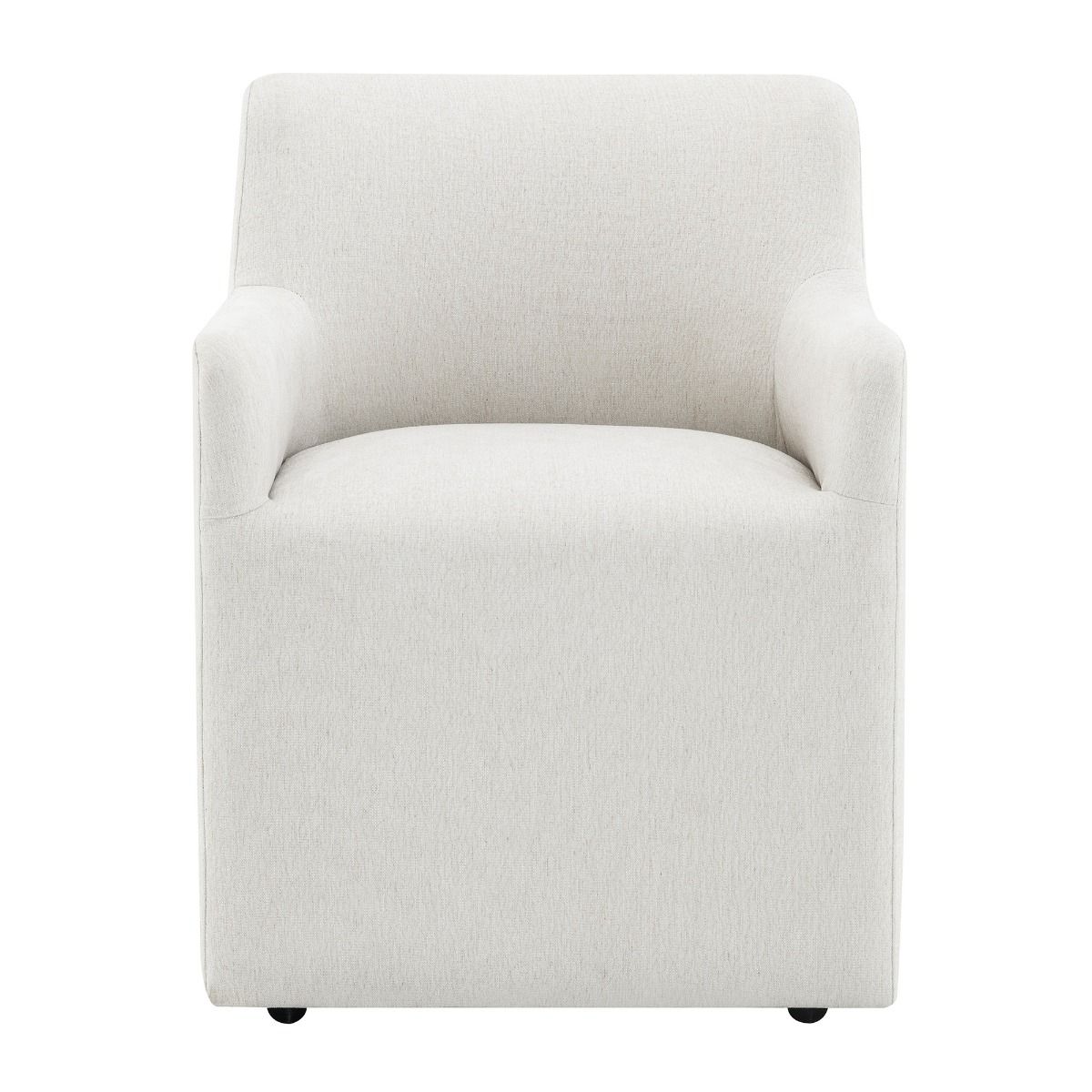 Cafell - Arm Chair With Swivel Casters - Cream, white, view 4