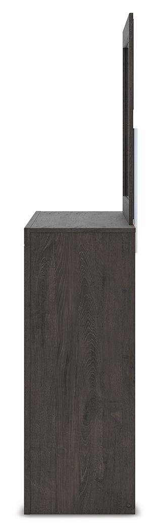 Ashley Furniture Fraluna - Dresser And Mirror - Charcoal - Image 6