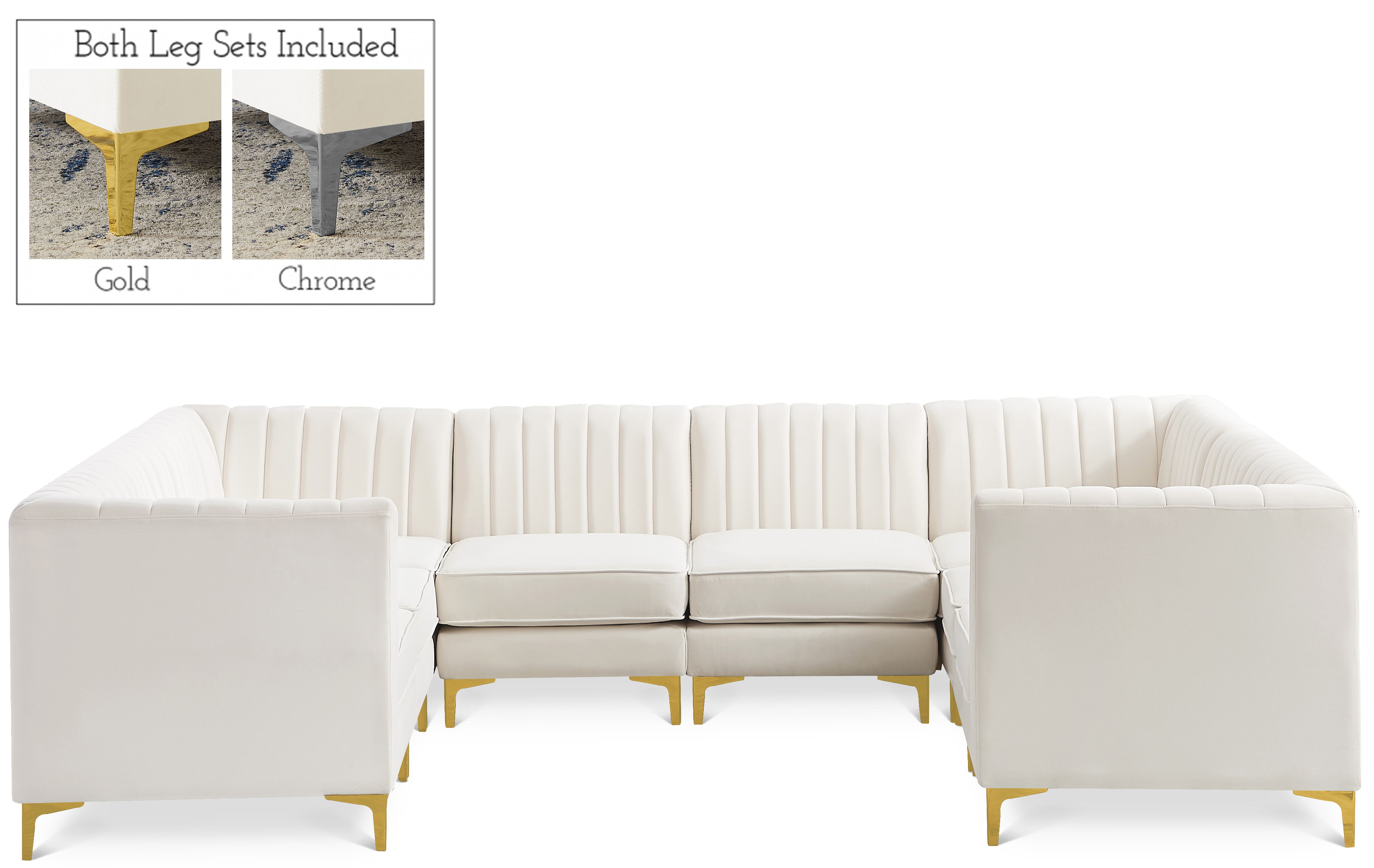 Alina - 8 Piece Modular Sectional - Cream