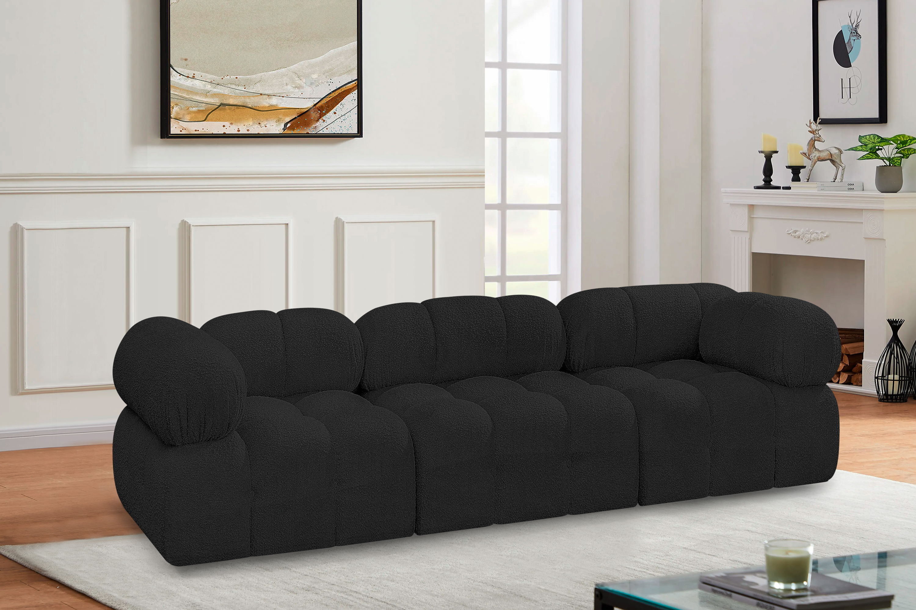 Ames - 3 Piece Modular Sofa - Black