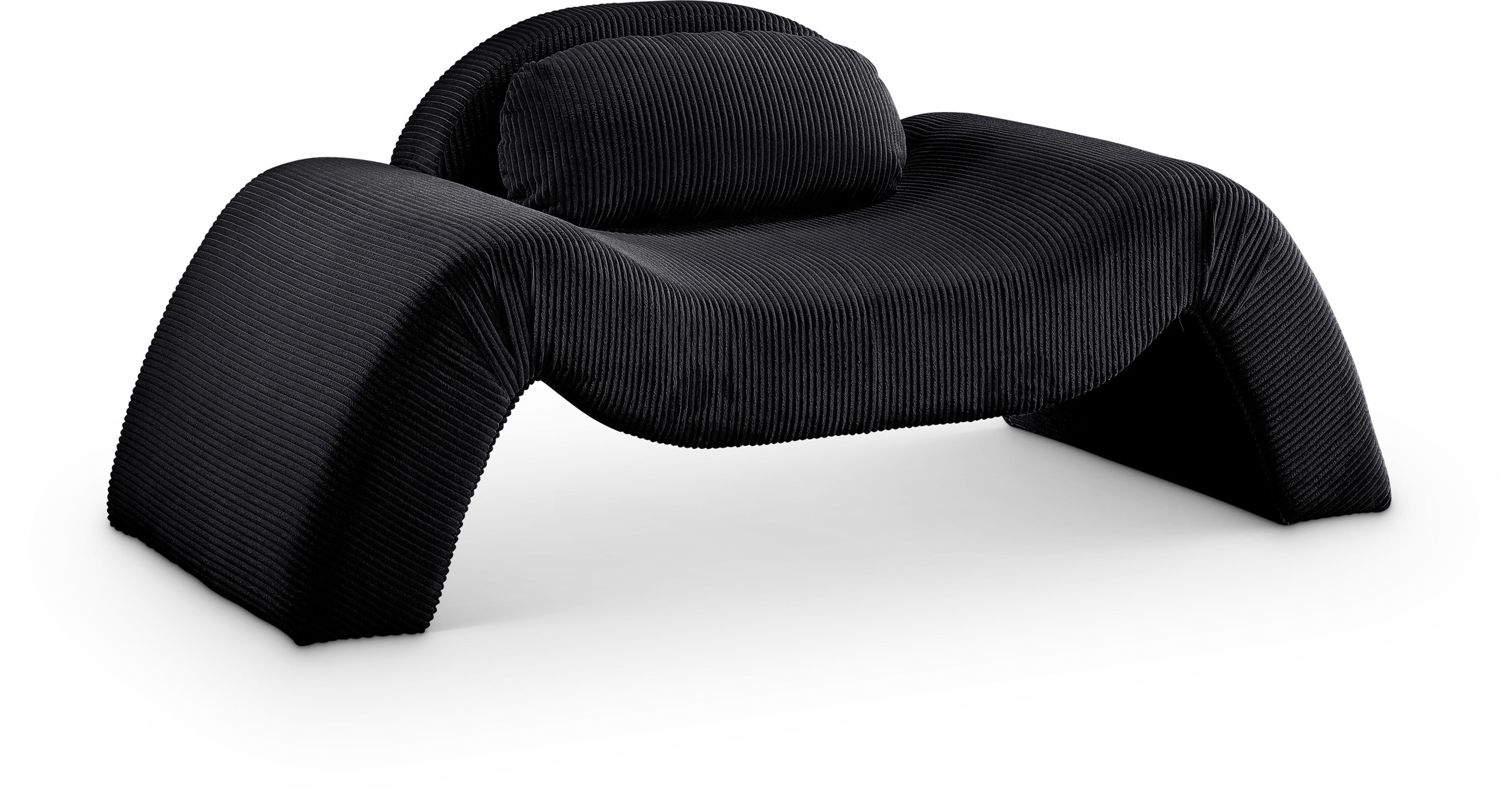 Austin - Corduroy Accent Chair - Black