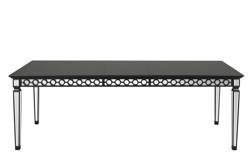 Varian II - Dining Table - Mirrored & Black, black, view 2
