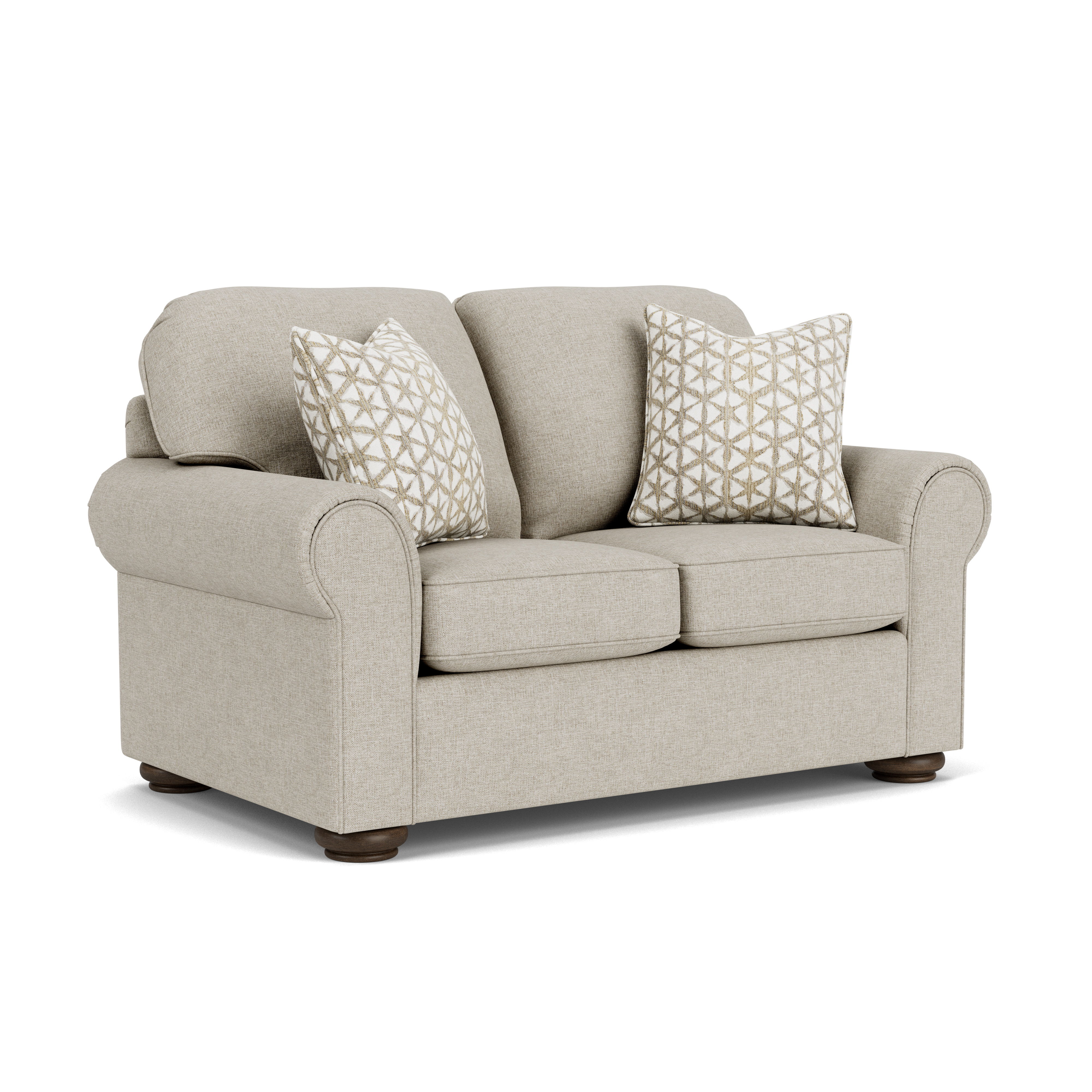 Preston - Fabric Loveseat, dark gray, view 3