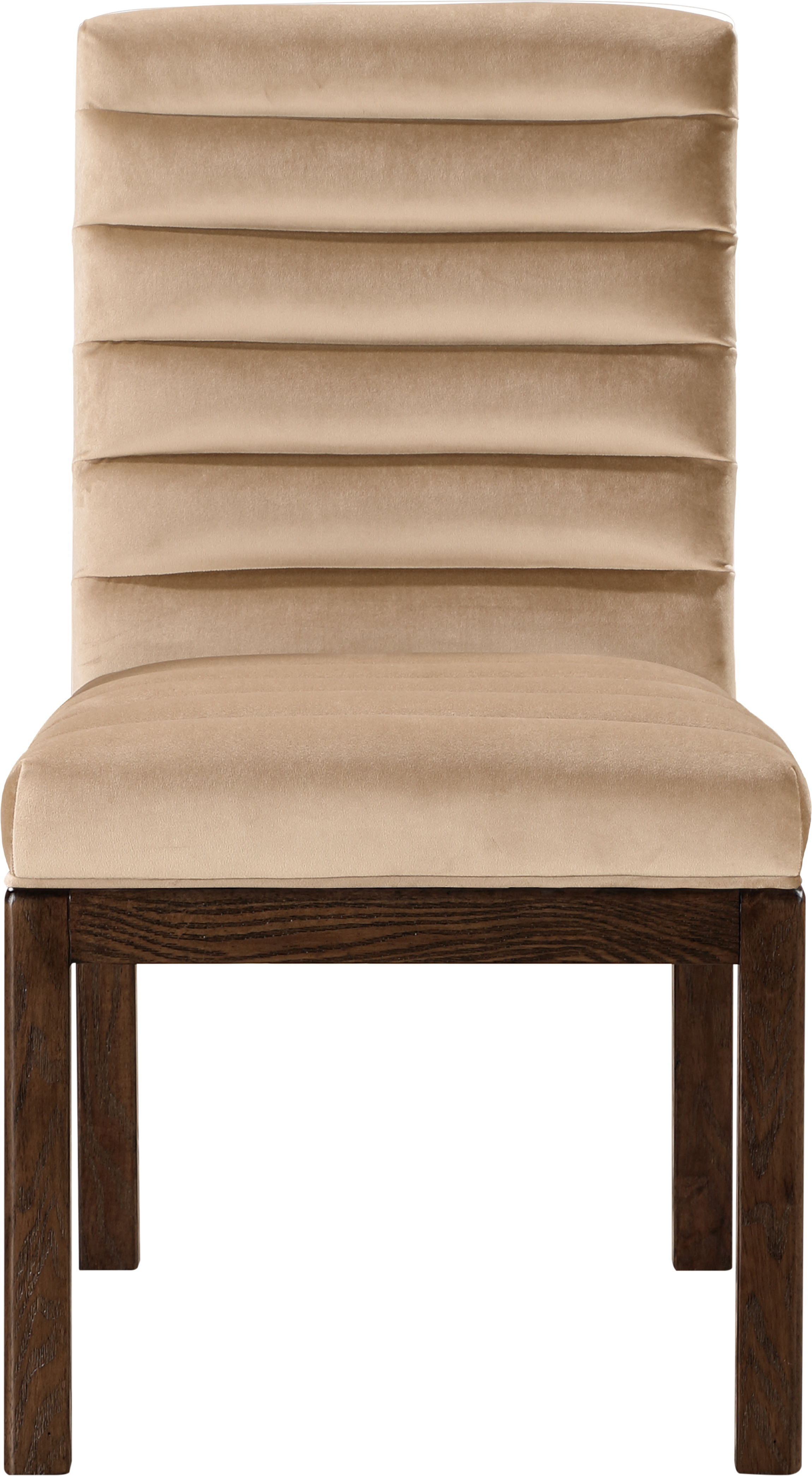Evelyn - Dining Chair With Brown Legs - Beige