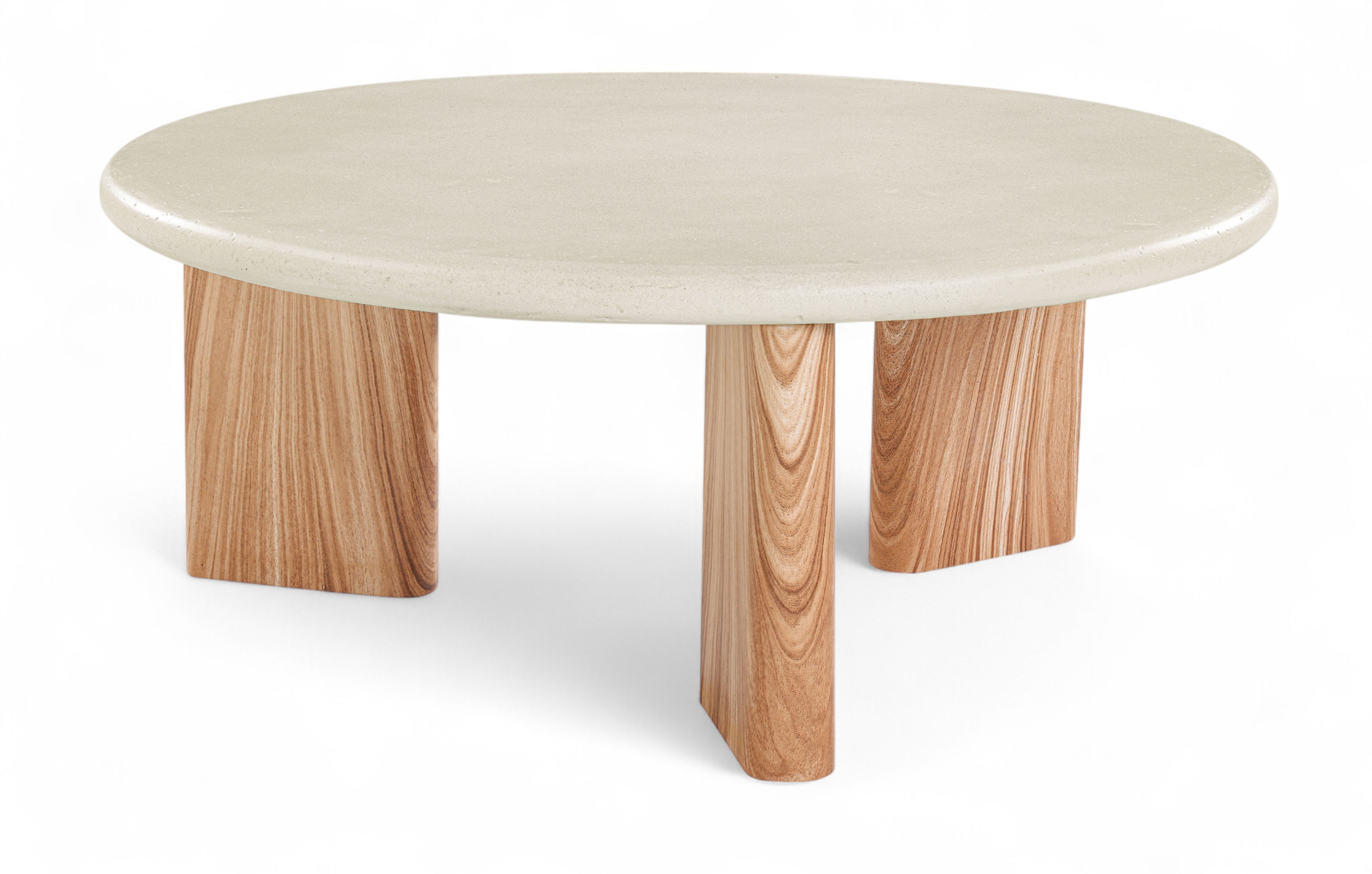Avaya - Concrete And Fiberglass Indoor / Outdoor Coffee Table - Cream / Natural