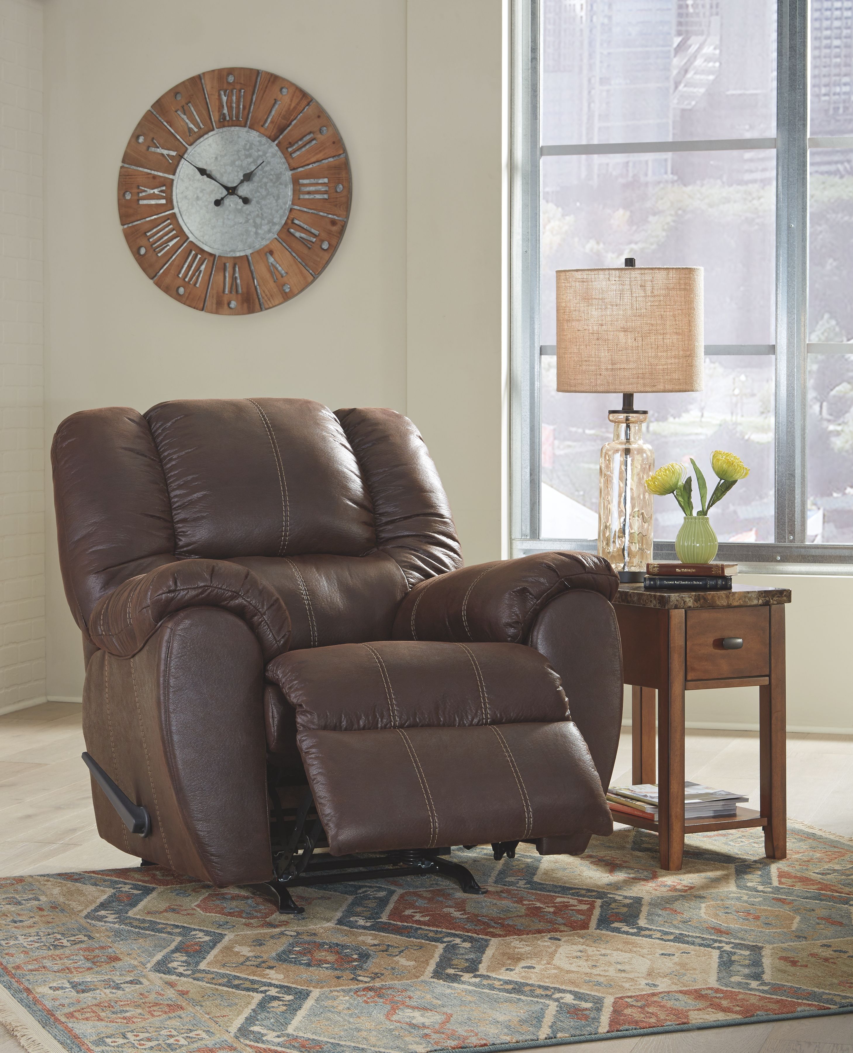 Ashley Furniture McGann - Rocker Recliner - Walnut - Image 5