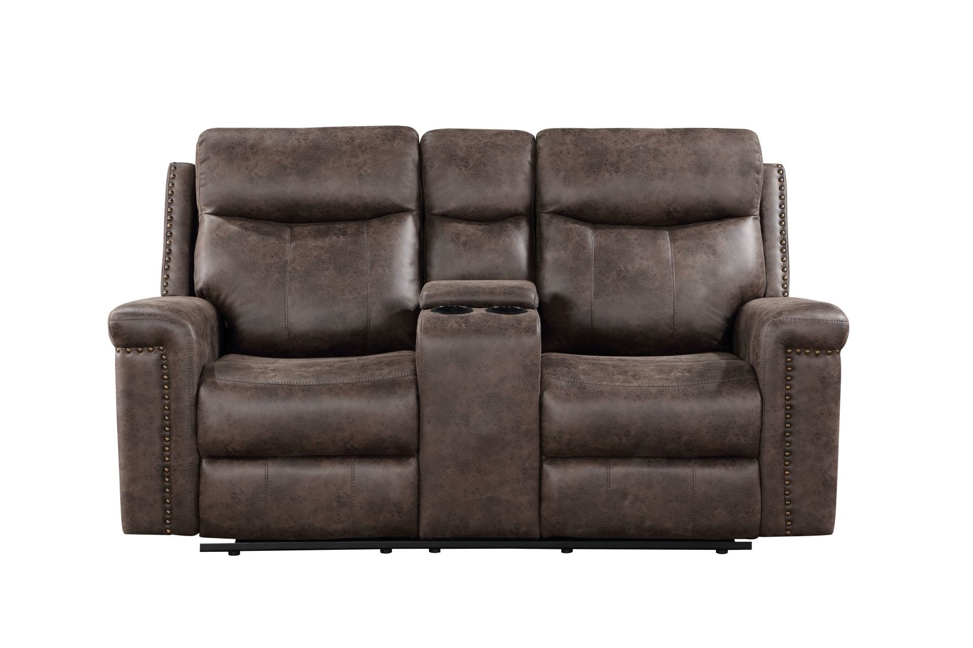 Quade - Console Loveseat With Power Footrest - Mocha