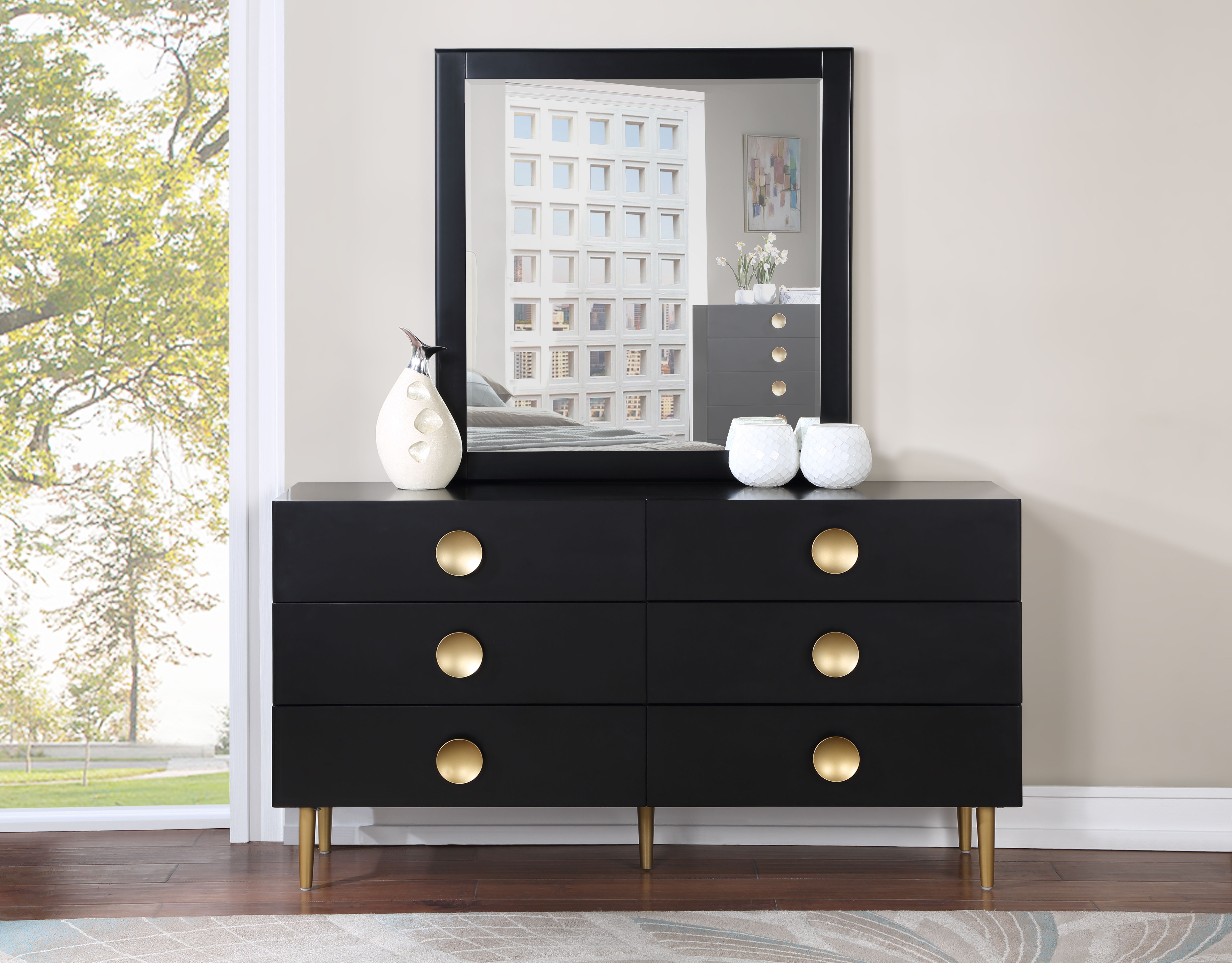 Zayne - Mirror - Black