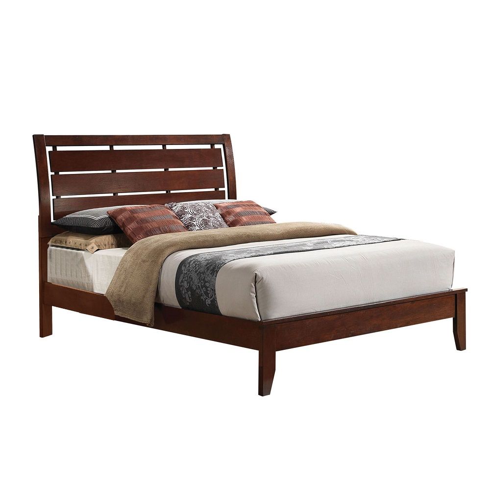 Ilana - Eastern King Bed - Brown Cherry, dark brown, view 2
