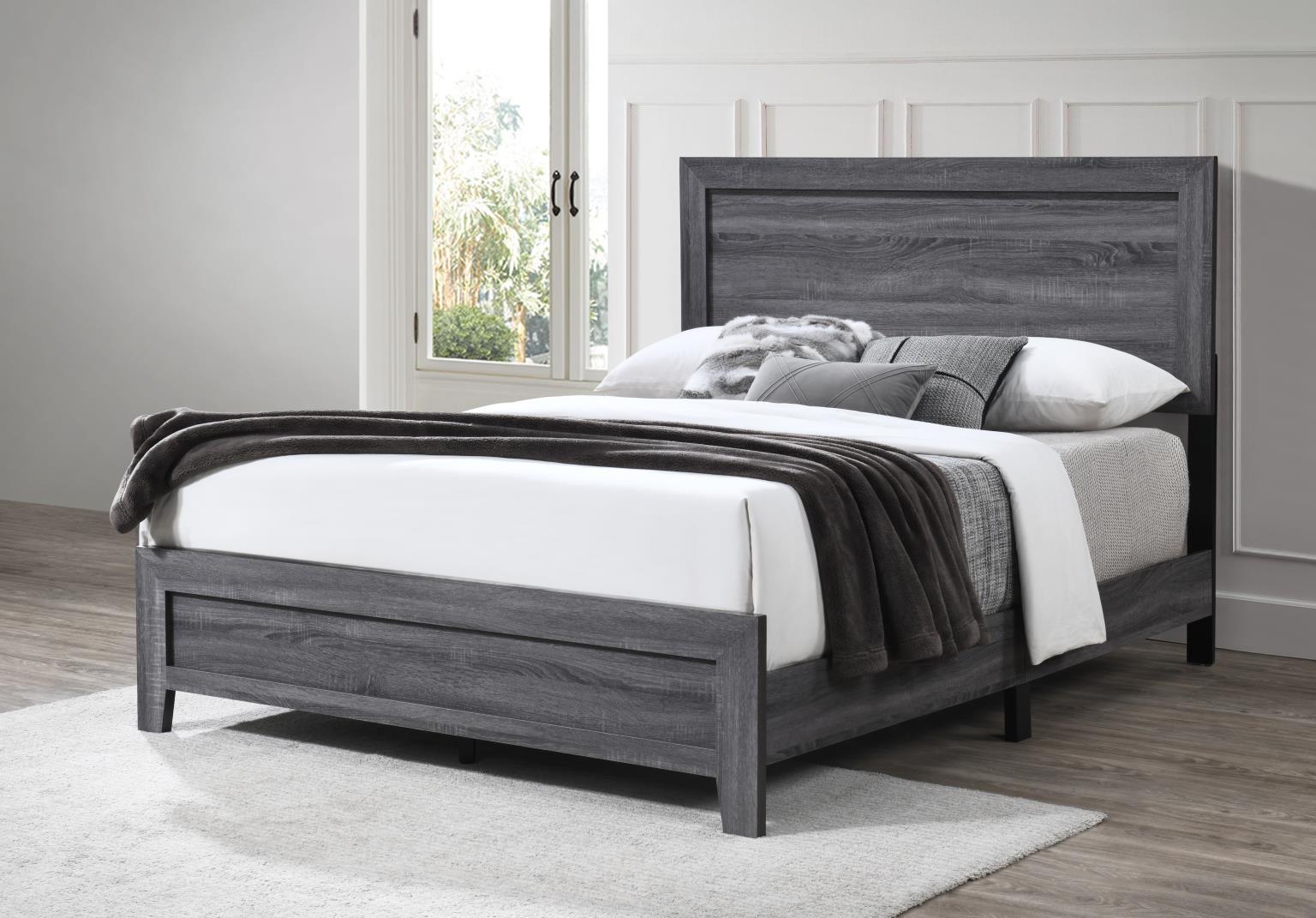 B519 - King Bed - Dark Gray