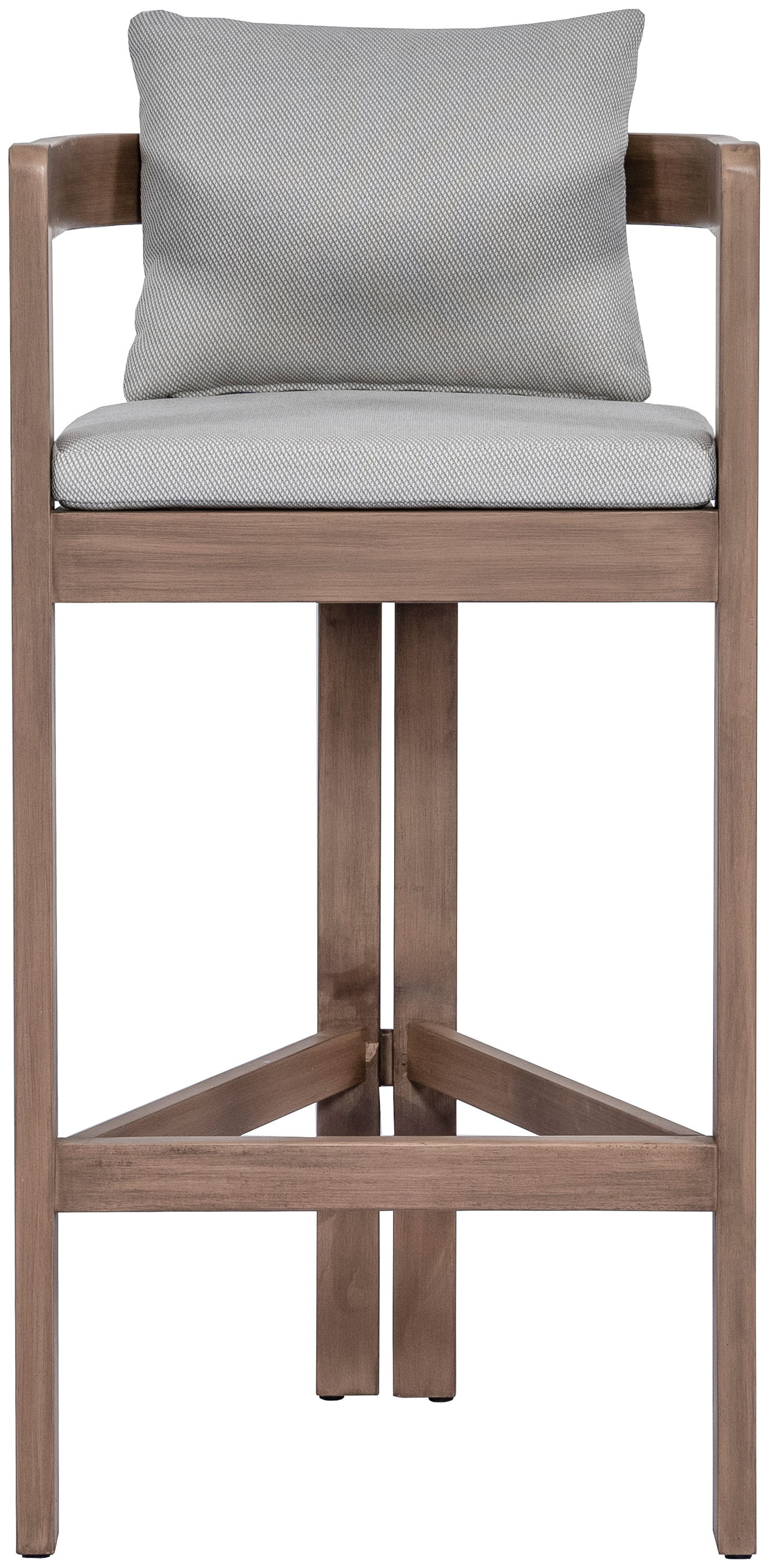 Newport - Water Resistant Fabric Upholstered Outdoor Patio Bar Stool - Gray