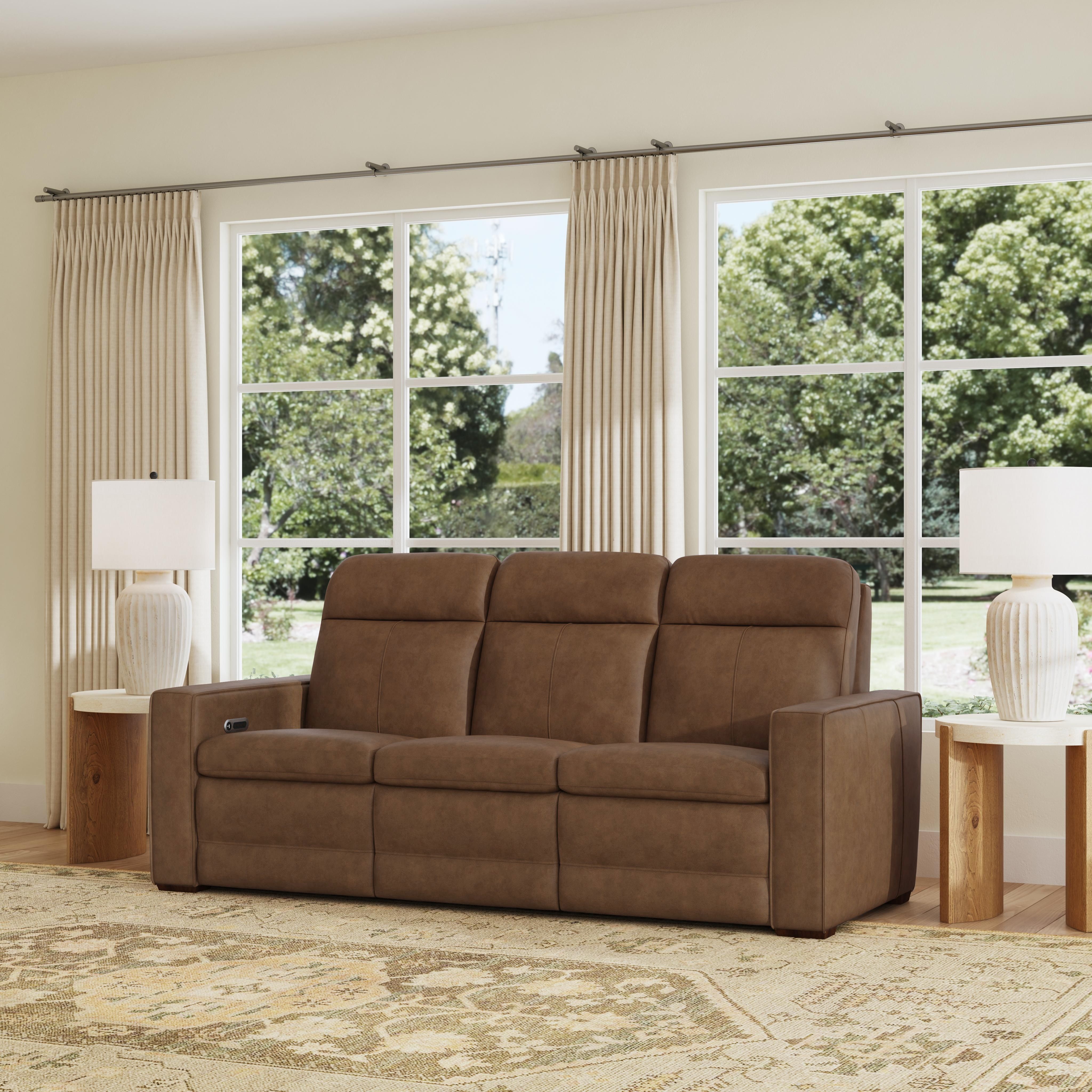 Dutch - Power Reclining Sofa With Console, Power Headrest, & Lumbar - Dark Brown, dark brown, view 5